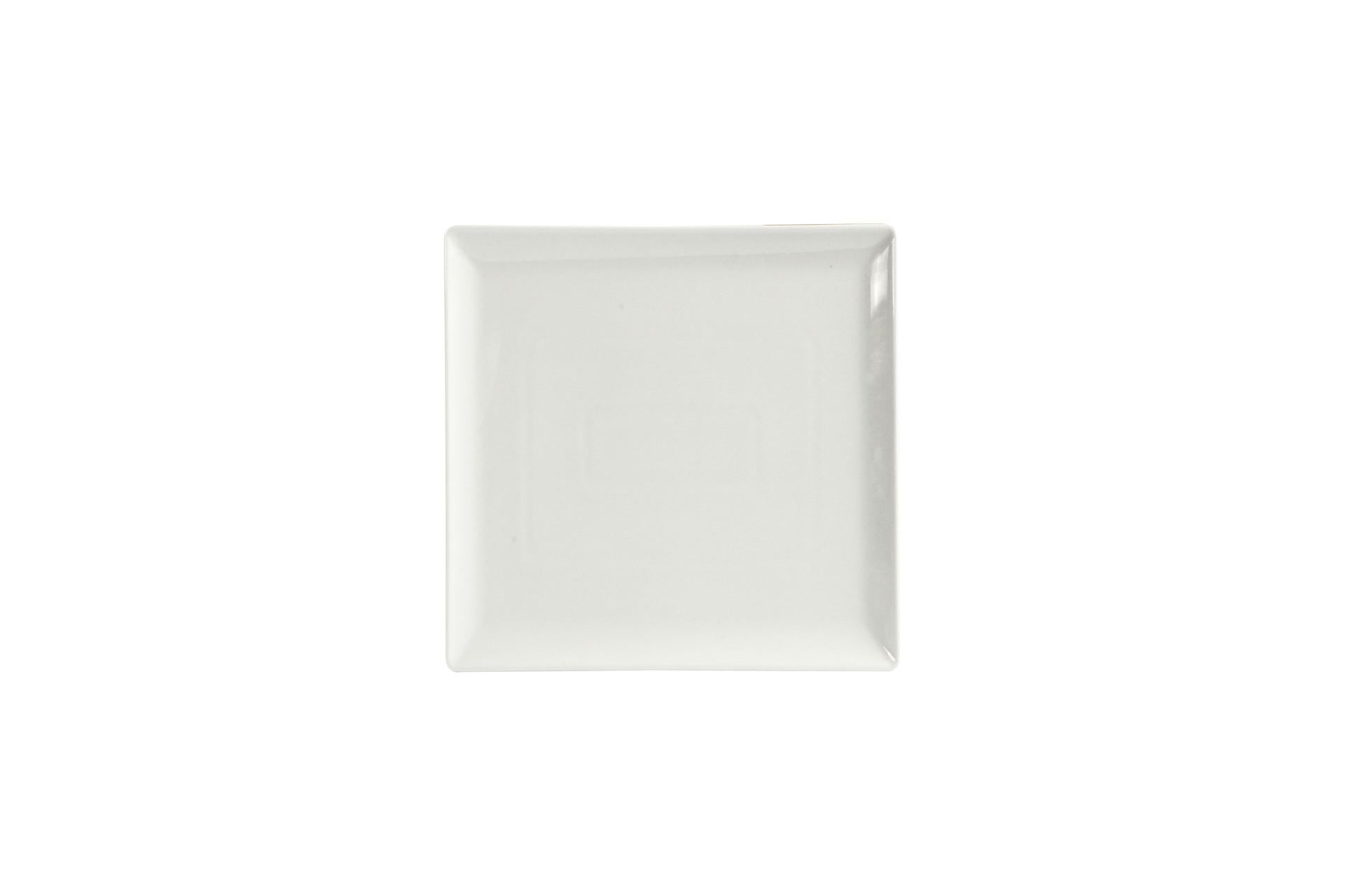 Lubiana Ankara Piatto Quadro 17 cm In Porcellana Bianca - Set 6 Pz