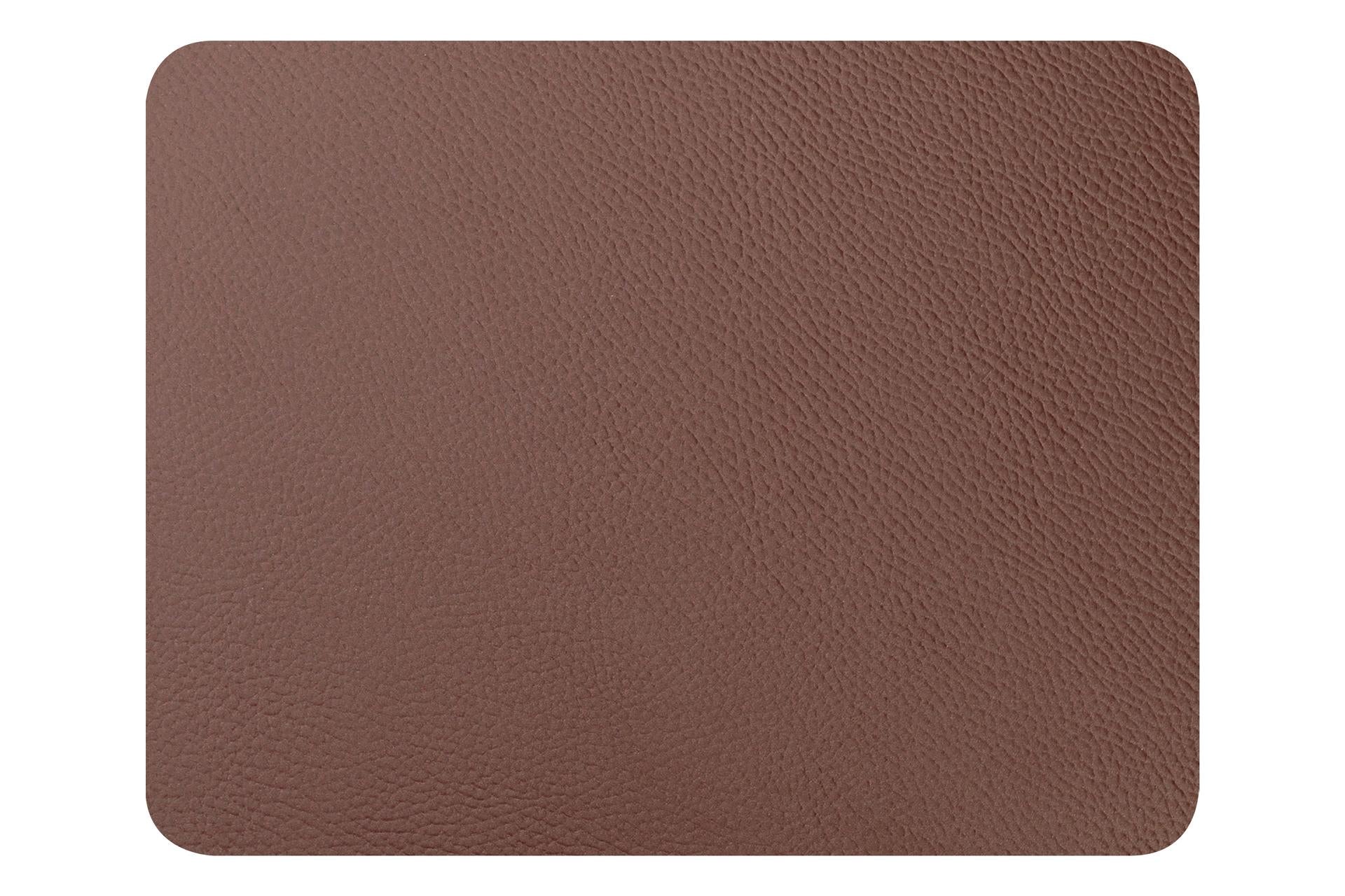Import Professional Tovaglietta Rettangolare 43x33 cm in Ecopelle Rigenerata Tabacco - Antiscivolo e Antigoccia - Set 12 Pz