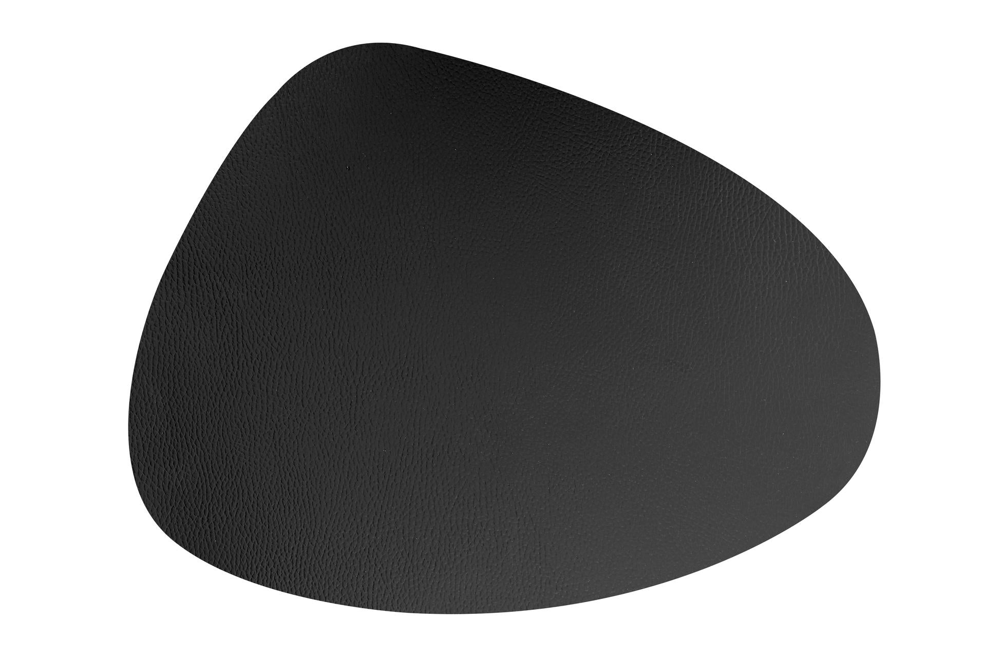 Import Professional Tovaglietta Goccia 43x33 cm In Ecopelle Rigenerata Nera - Made in Italy - Set 12 Pz