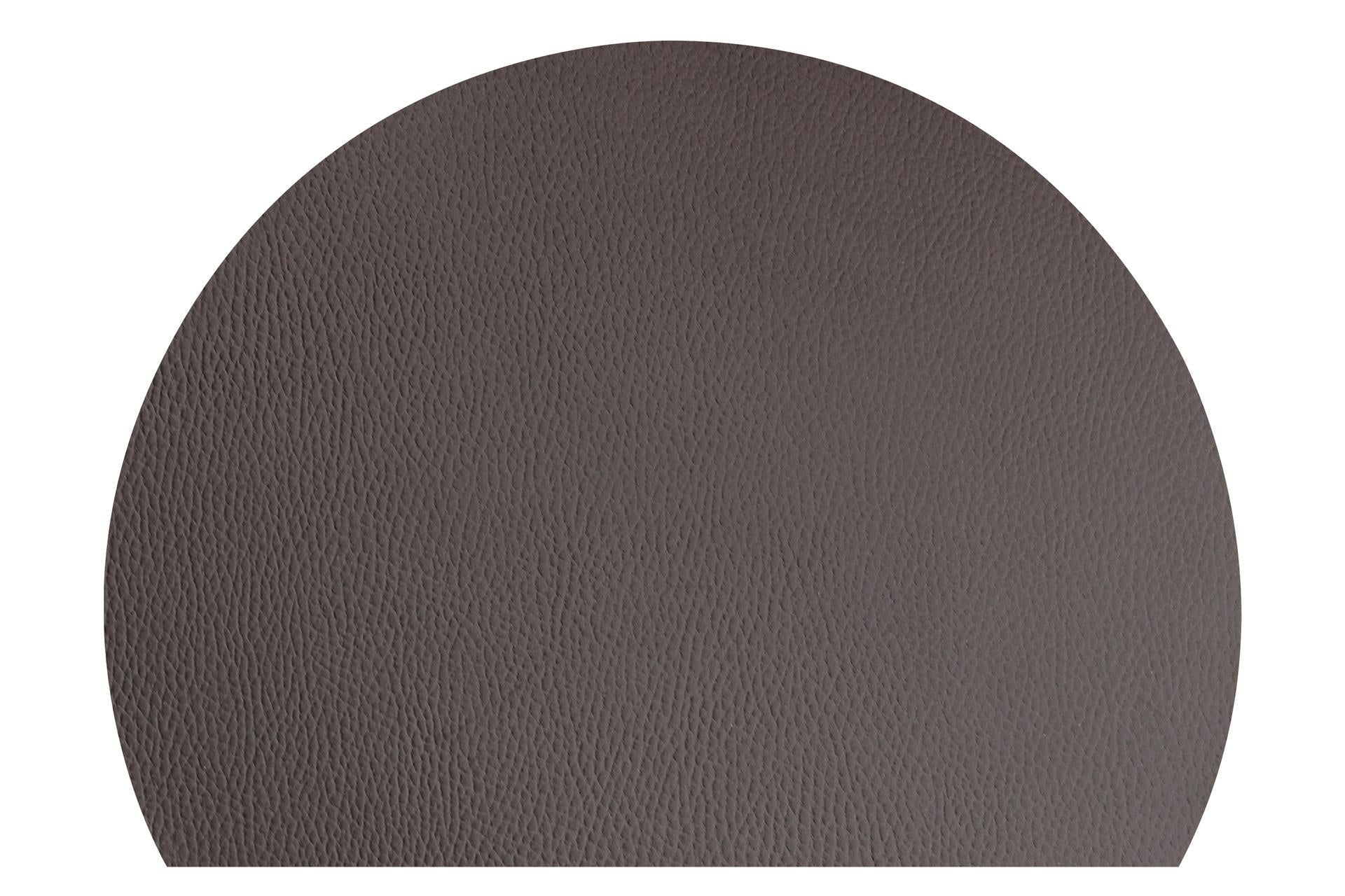 Import Professional Tovaglietta Semicerchio 42 cm in Ecopelle Rigenerata Marrone - Made in Italy - Set 12 Pz