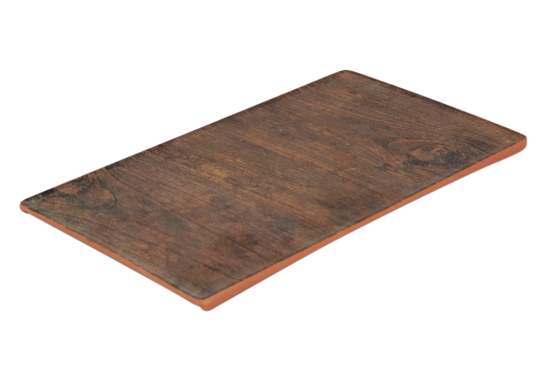 Dalebrook Rustic Wood Vassoio 24.6 x 14.2 x 0.8 cm In Legno Raffinato ed Elegante - Set 6 Pz