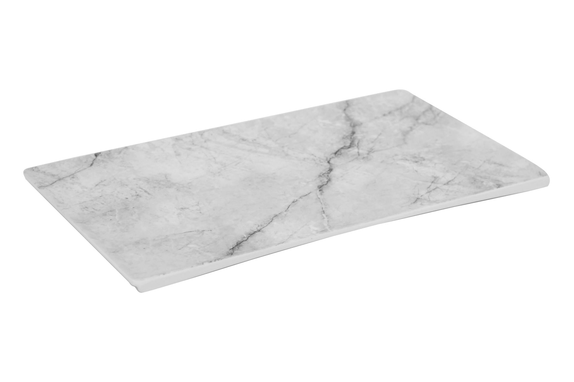 Dalebrook Vassoio Effetto Marmo H.0.8 cm - 24.6 x 14.2 cm - Set 2 Pz