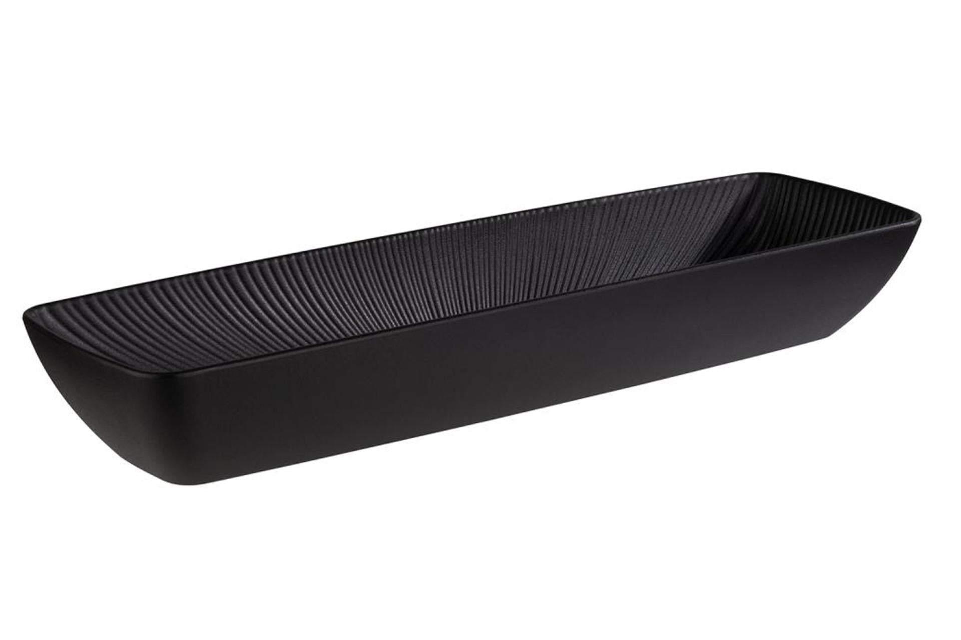 APS Vaschetta Nera In Melamina GN 2/4 - 53 x 16,2 cm H.7,5 Capacità 3,5 Litri