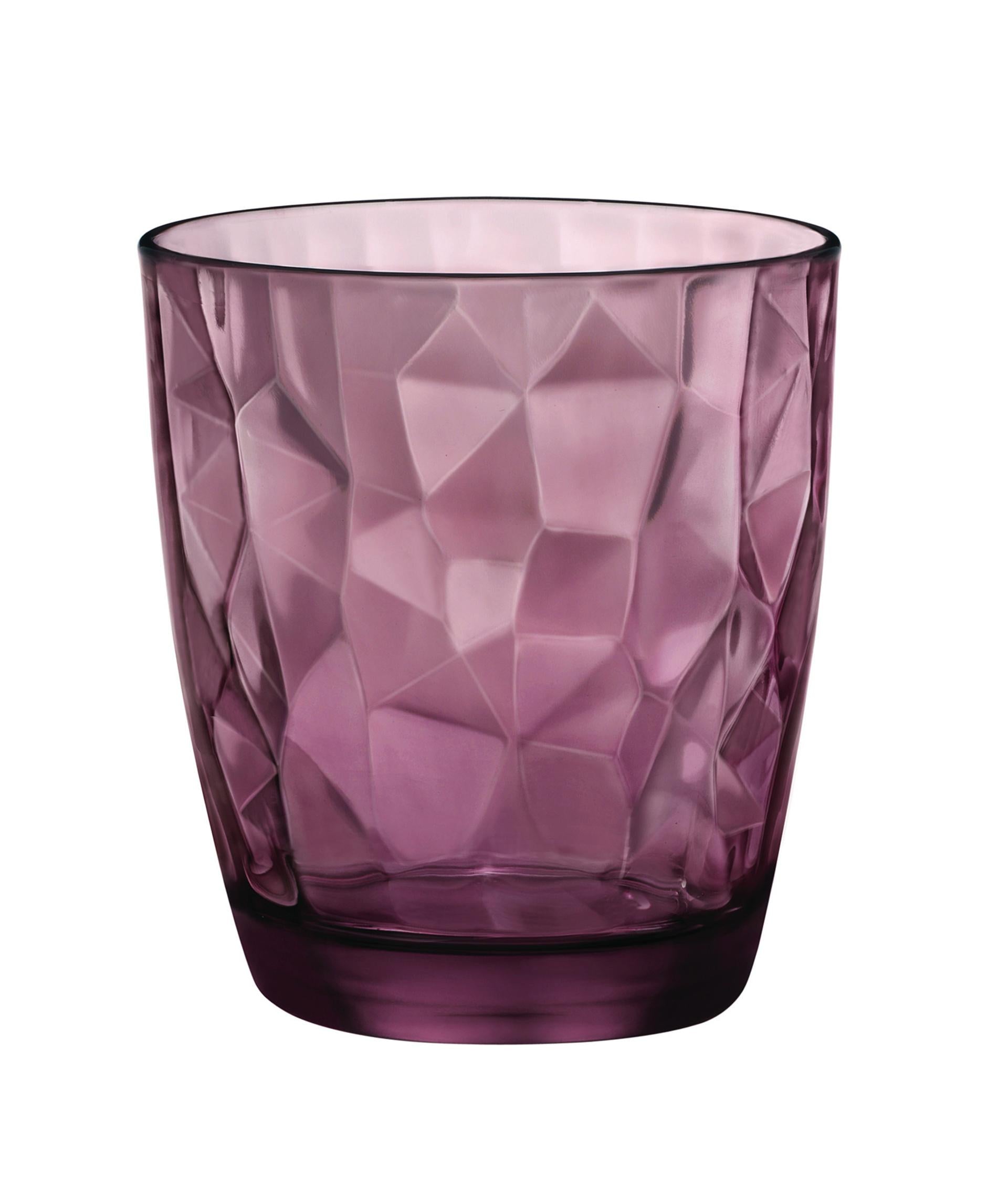 Bormioli Rocco Diamond Purple Bicchieri Acqua Cl.30.5 In Vetro Colorato - Set 6 Pz