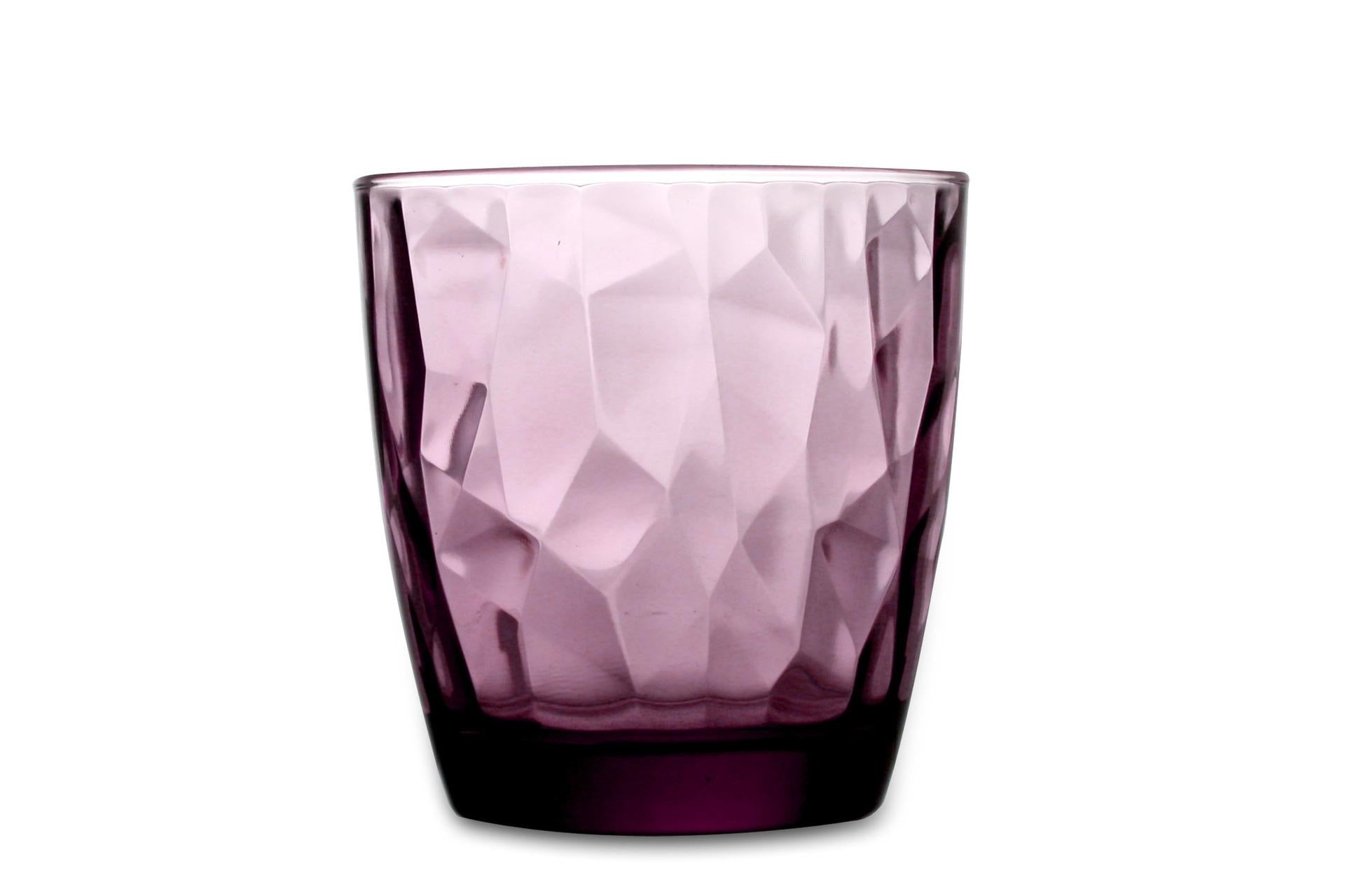 Bormioli Rocco Diamond Purple Bicchieri Acqua Cl.30.5 In Vetro Colorato - Set 6 Pz