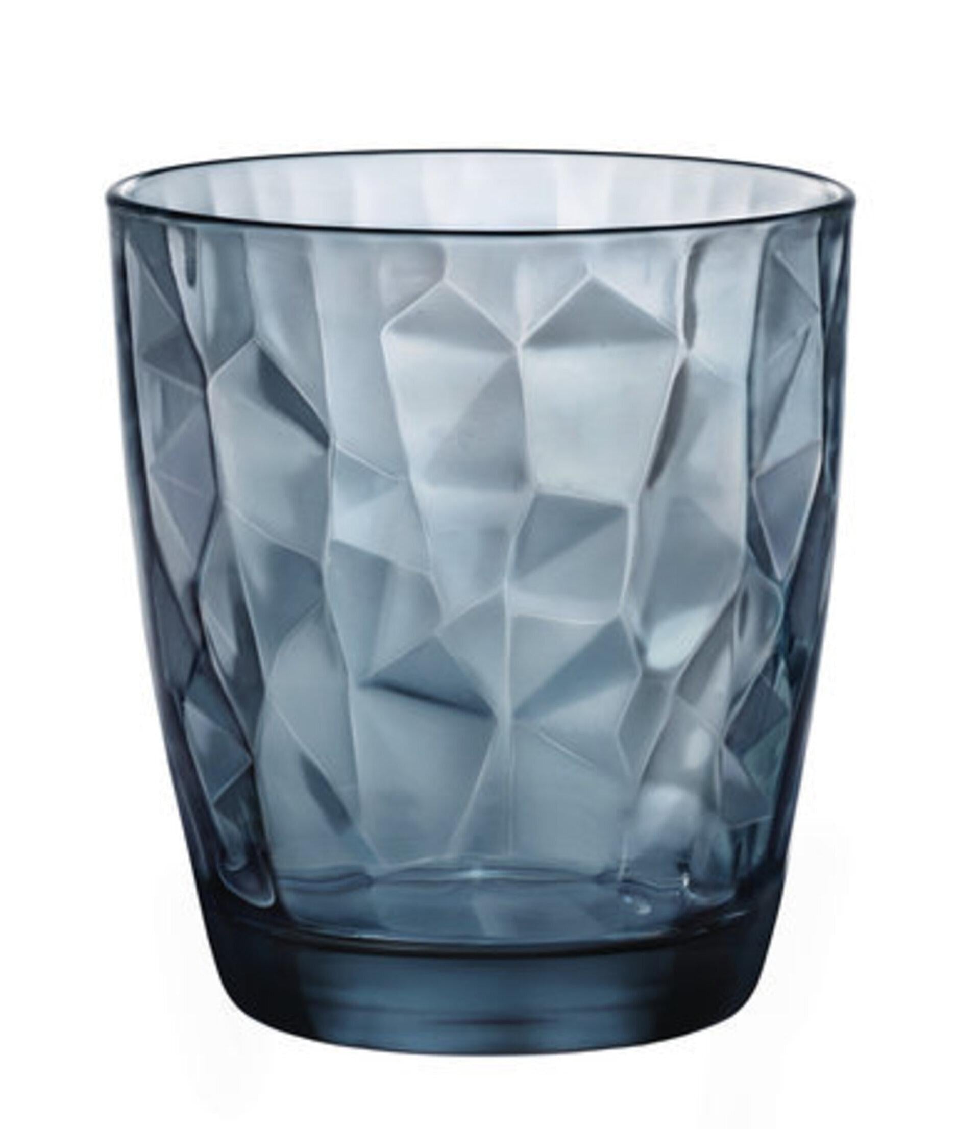 Bormioli Rocco Diamond Blue Bicchieri DOF 39 cl In Vetro Colorato - Set 6 Pz