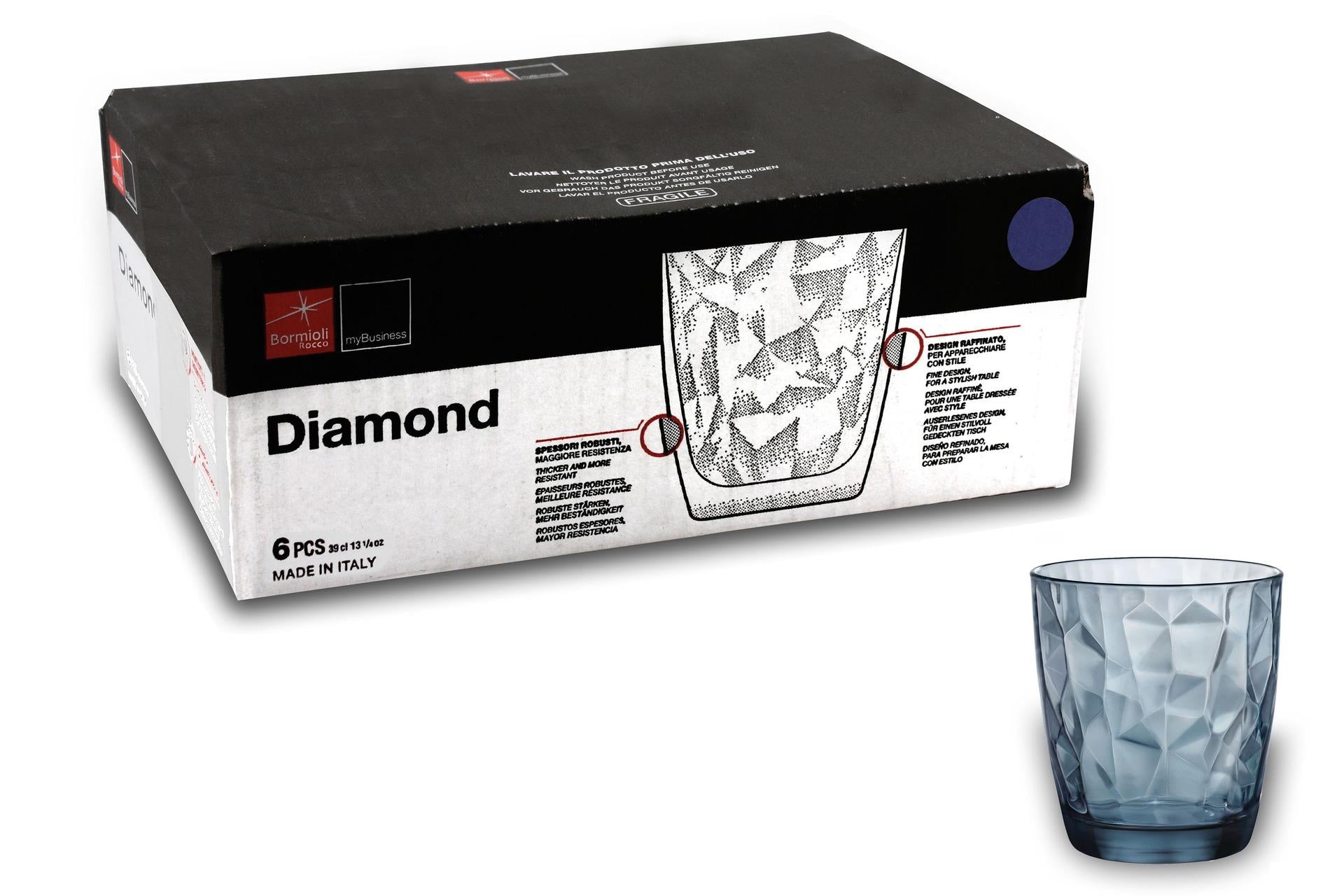 Bormioli Rocco Diamond Blue Bicchieri DOF 39 cl In Vetro Colorato - Set 6 Pz 3
