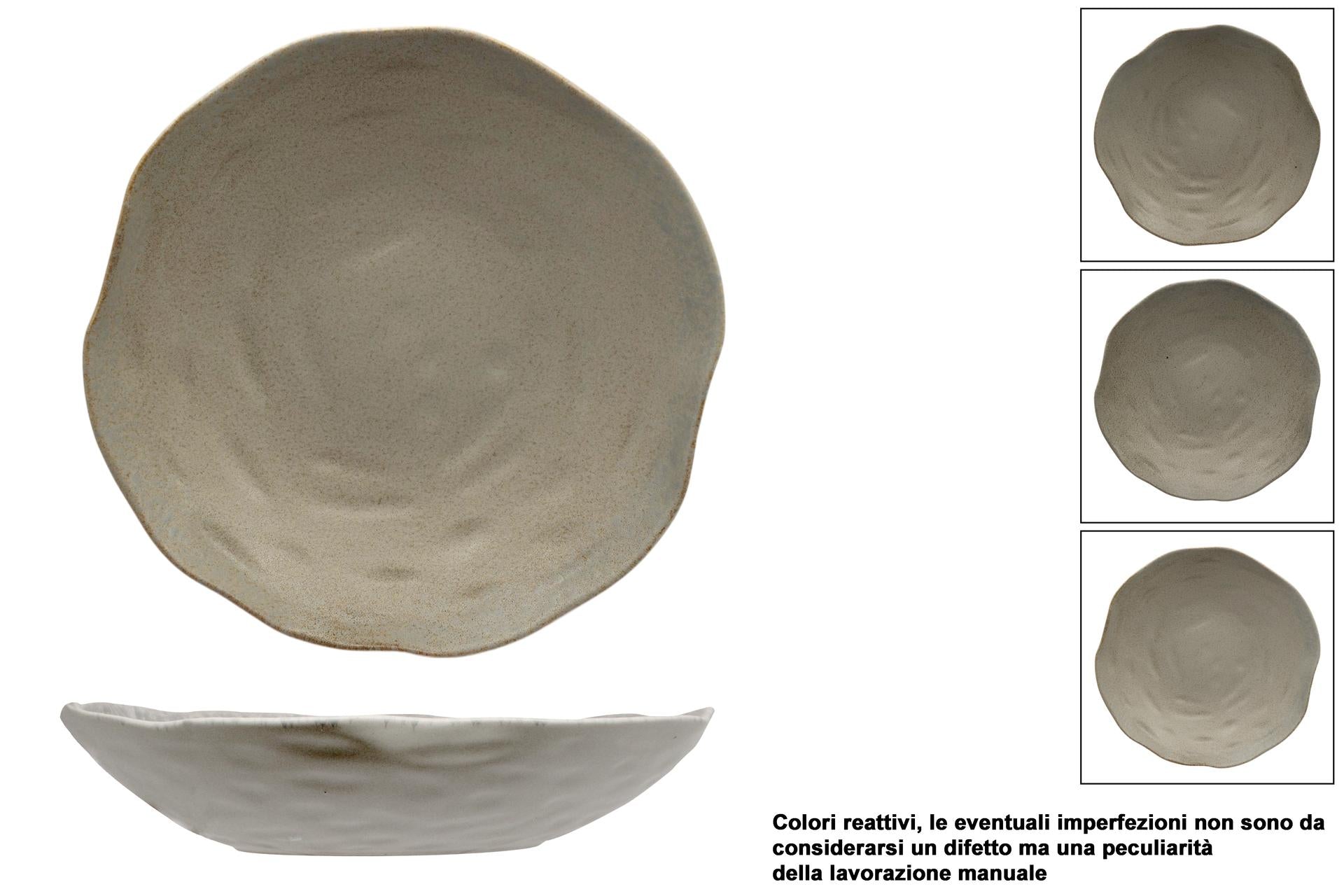 Import Tavola Professional Antiqua Piatto Pasta Ø30 cm In Gres Porcellanato Effetto Pietra - Set 4 Pz