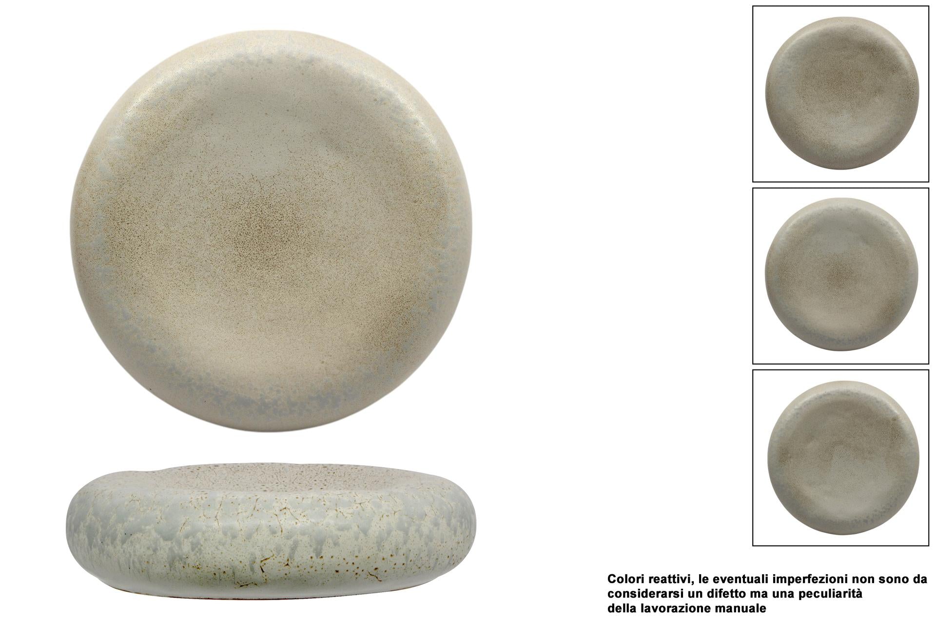 Import Tavola Professional Antiqua Piatto Alto Tondo Ø27 cm - H.5 cm In Gres Porcellanato Effetto Pietra - Set 6 Pz