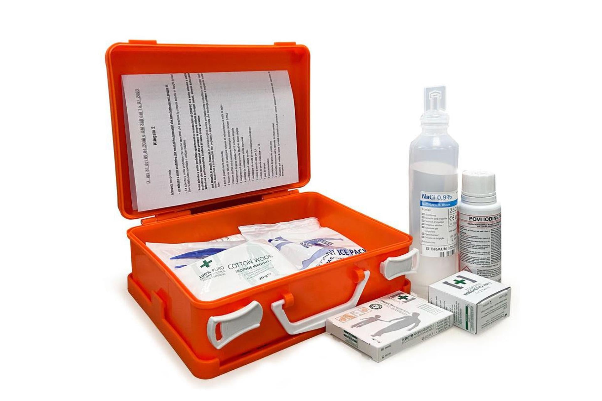 Pharmapiu Sport Sanimed Valigetta Medicinali Categoria C Arancione In Polipropilene Con Supporto a Parete