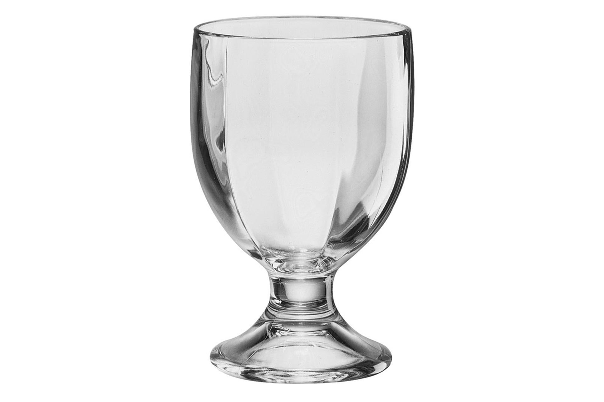 Borgonovo Mughetto Set 12 Calici Acqua 24.5 cl In Vetro Pressato Extra Bianco Made in Italy - Set 12 Pz