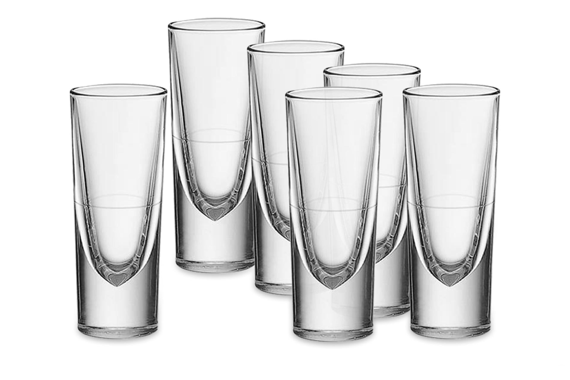 Borgonovo Rocky Set 6 Bicchieri Amaro 13 cl In Vetro Extratrasparente - Made in Italy - Set 6 Pz