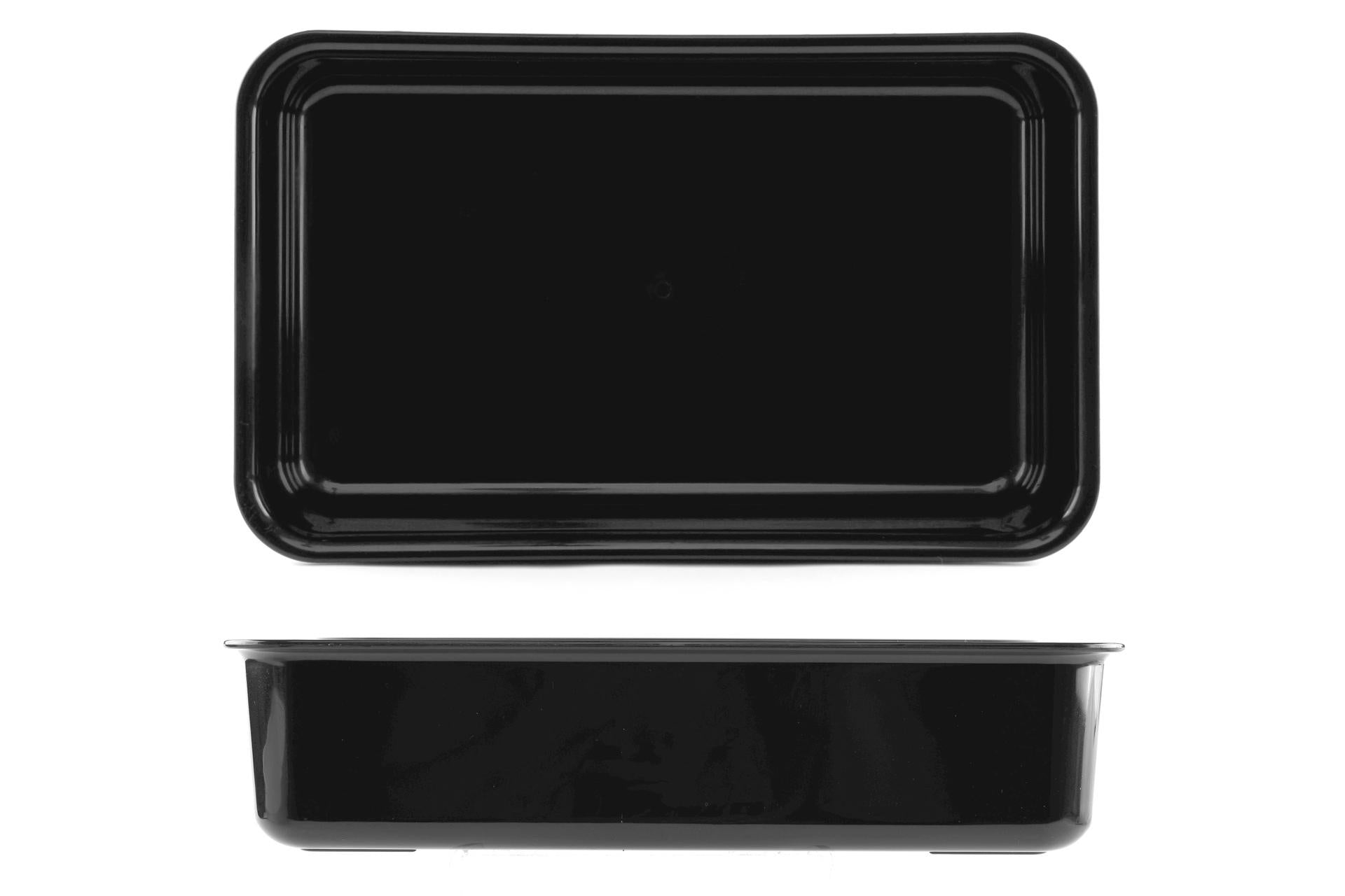 Mobil Plastic Vassoio Antiassorbente Nero 22 x 36 x 8.5 cm In PMMA per Presentazione Alimenti