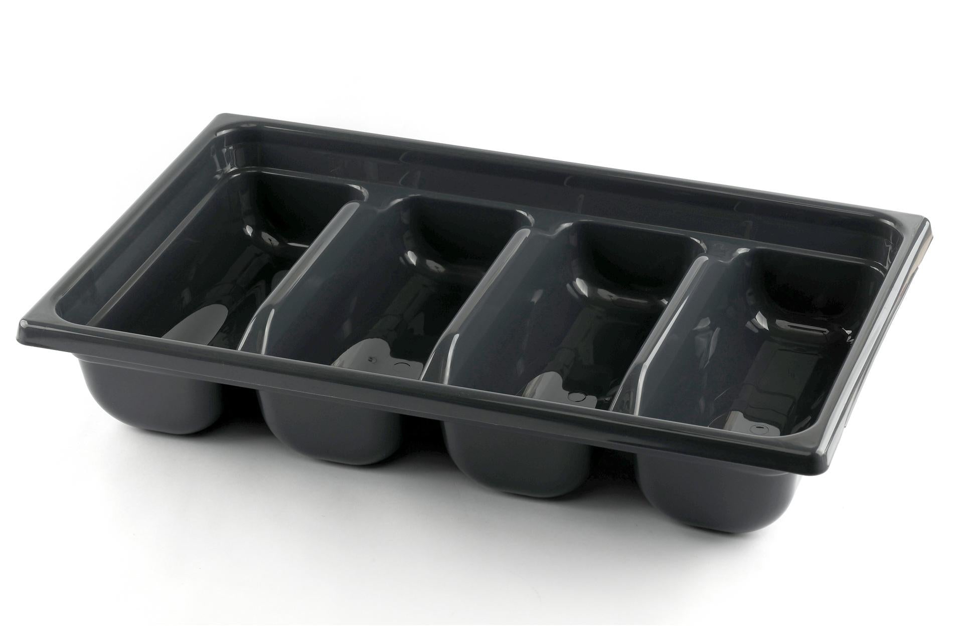 Mobil Plastic Portaposate Horeca GN 1/1 Grigio - 32,5 x 53 x H.9,5 cm Linea Morbida Con Vasche Capienti