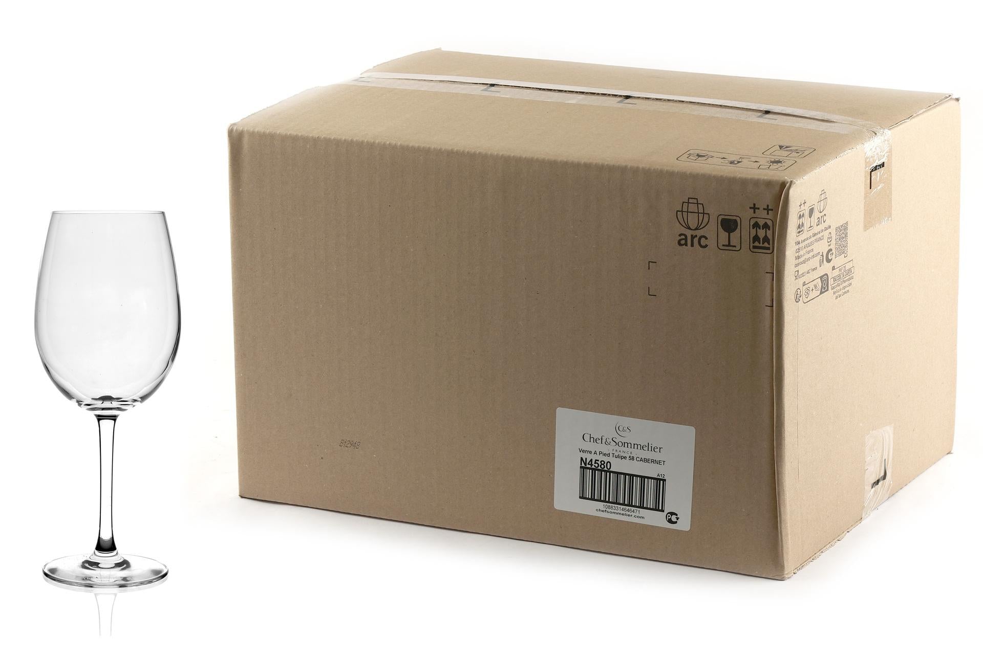 Arcoroc Cabernet Tulipe Calice 58 cl - Set di 12 Calici In Vetro Cristallino Krysta - Set 12 Pz