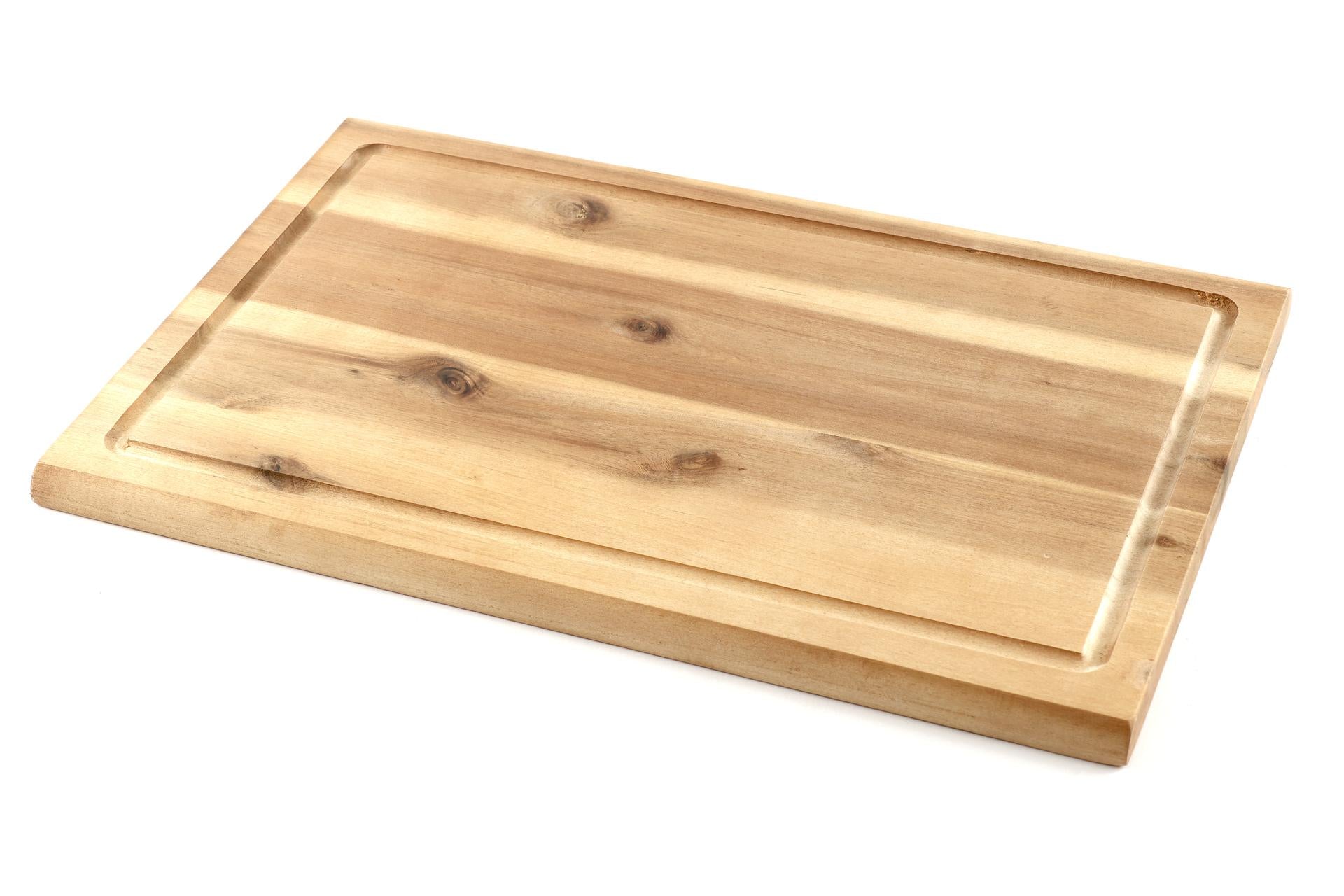Kesper Acacia Tagliere Rettangolare H.1.5 cm - 40 x 26 cm In Legno di Acacia Con Scanalatura