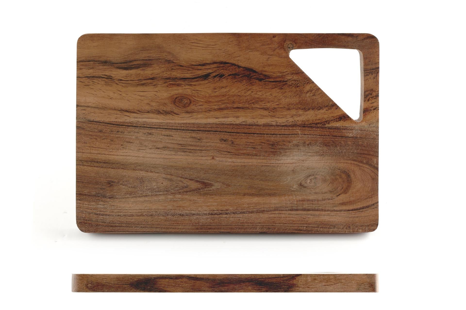 Kesper Acacia Tagliere Rettangolare H.1.5 cm - 28 x 19 cm In Legno di Acacia Con Foro Appendibile