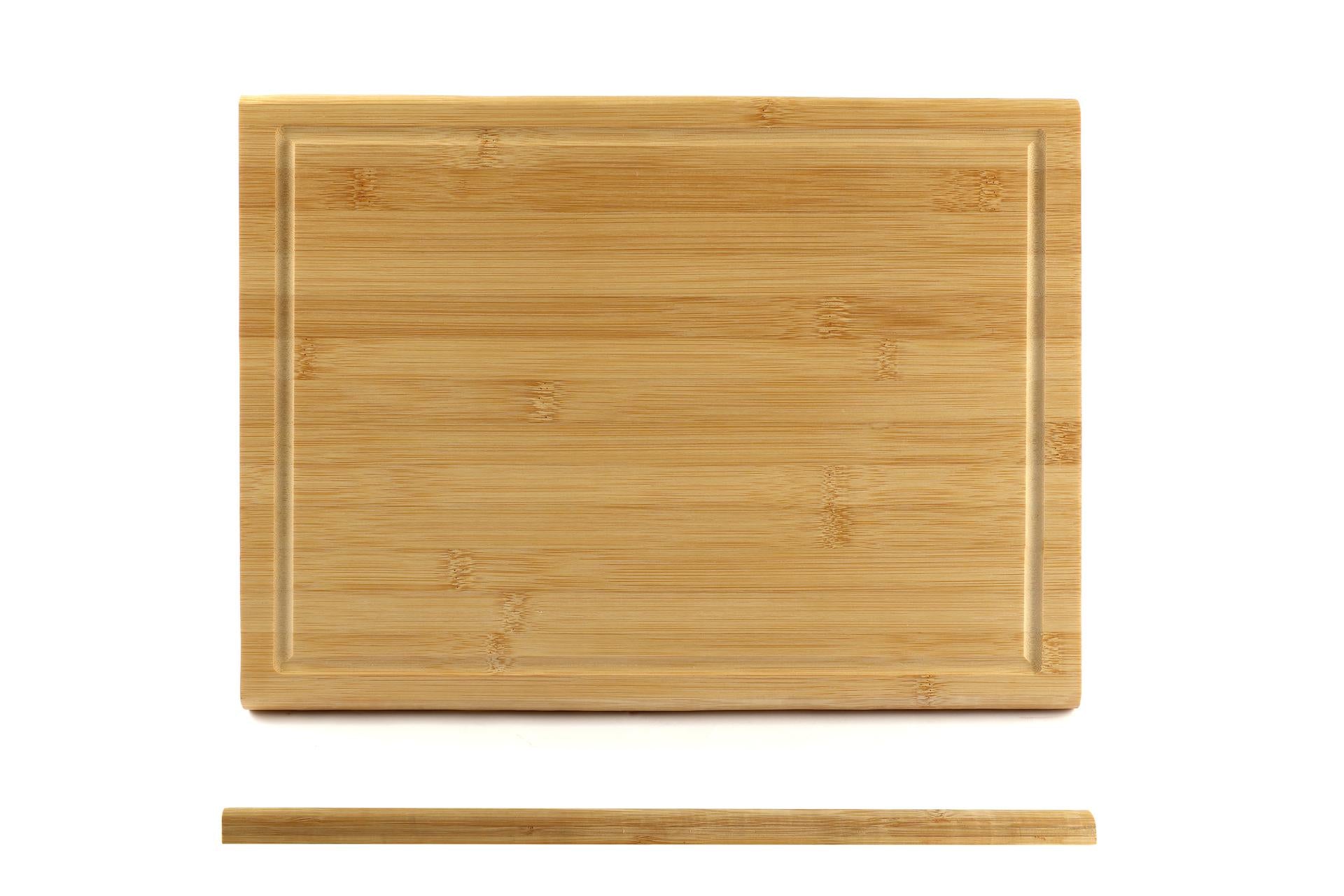 Kesper Bamboo Tagliere Rettangolare H.1.6 cm - 38 x 28 cm In Legno di Bamboo Con Scanalatura