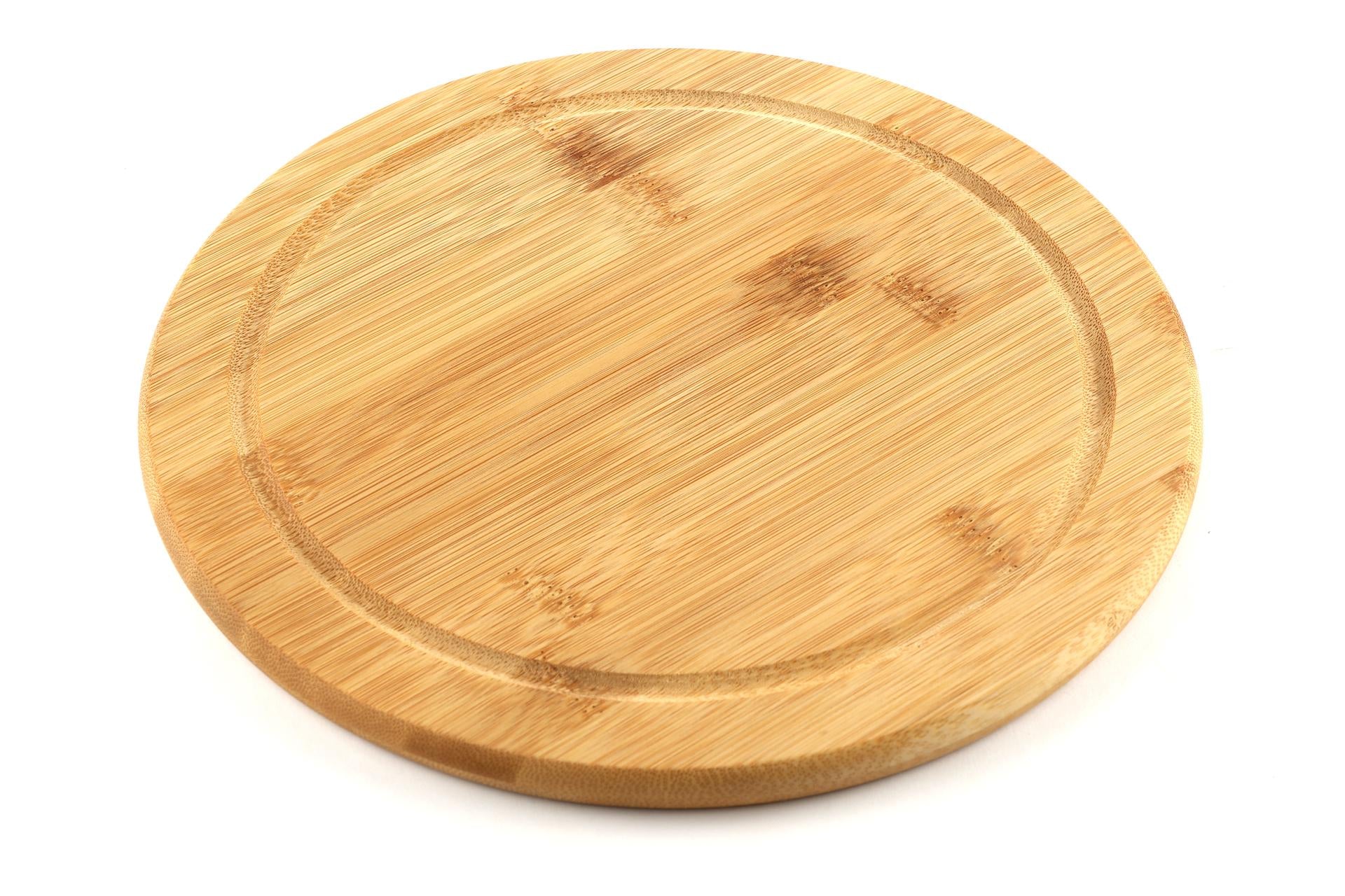 Kesper Bamboo Tagliere Rotondo Ø25 cm - H.1.3 cm In Legno di Bamboo Con Scanalatura