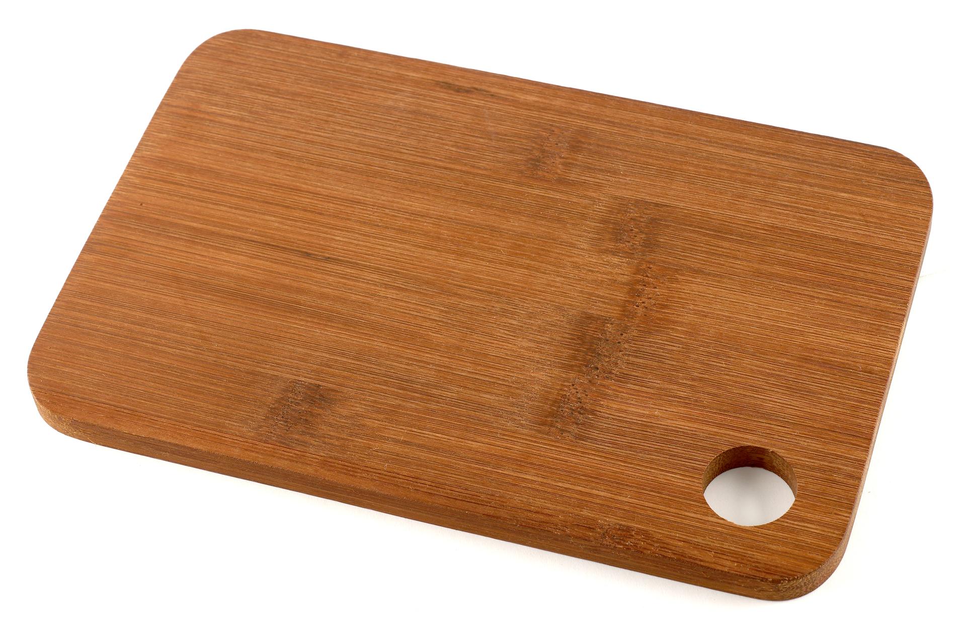 Kesper Bamboo Dark Tagliere Rettangolare H.1 cm - 23 x 15 cm In Bamboo Scuro Con Foro Appendibile