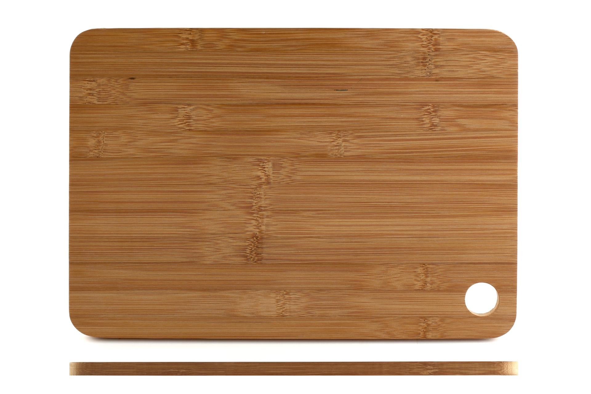 Kesper Bamboo Dark Tagliere Rettangolare H.1 cm - 33 x 23 cm In Bamboo Scuro Con Foro Appendibile