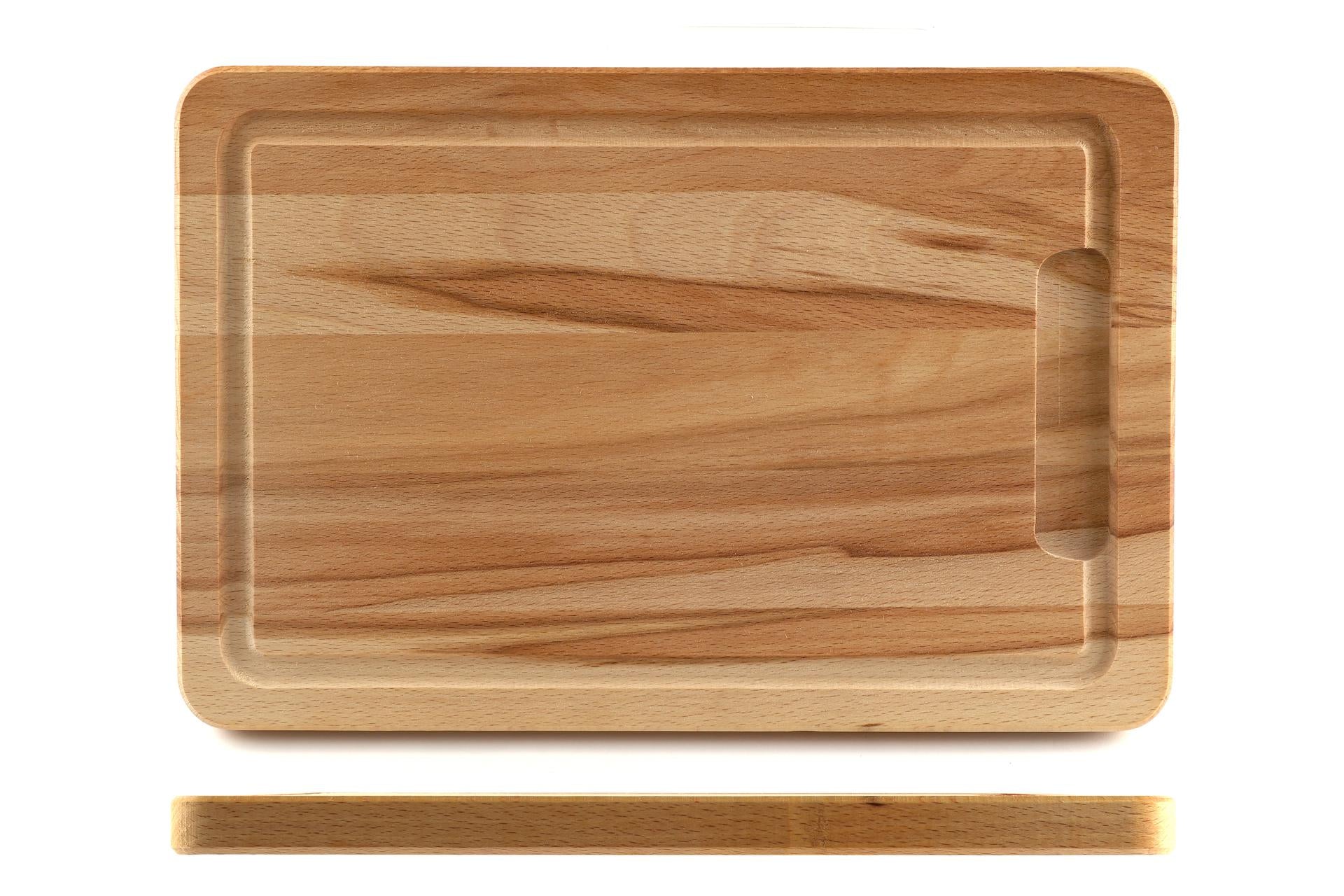 Kesper Faggio Tagliere Rettangolare H.2 cm - 32 x 21 cm In Legno di Faggio Con Scanalatura 1