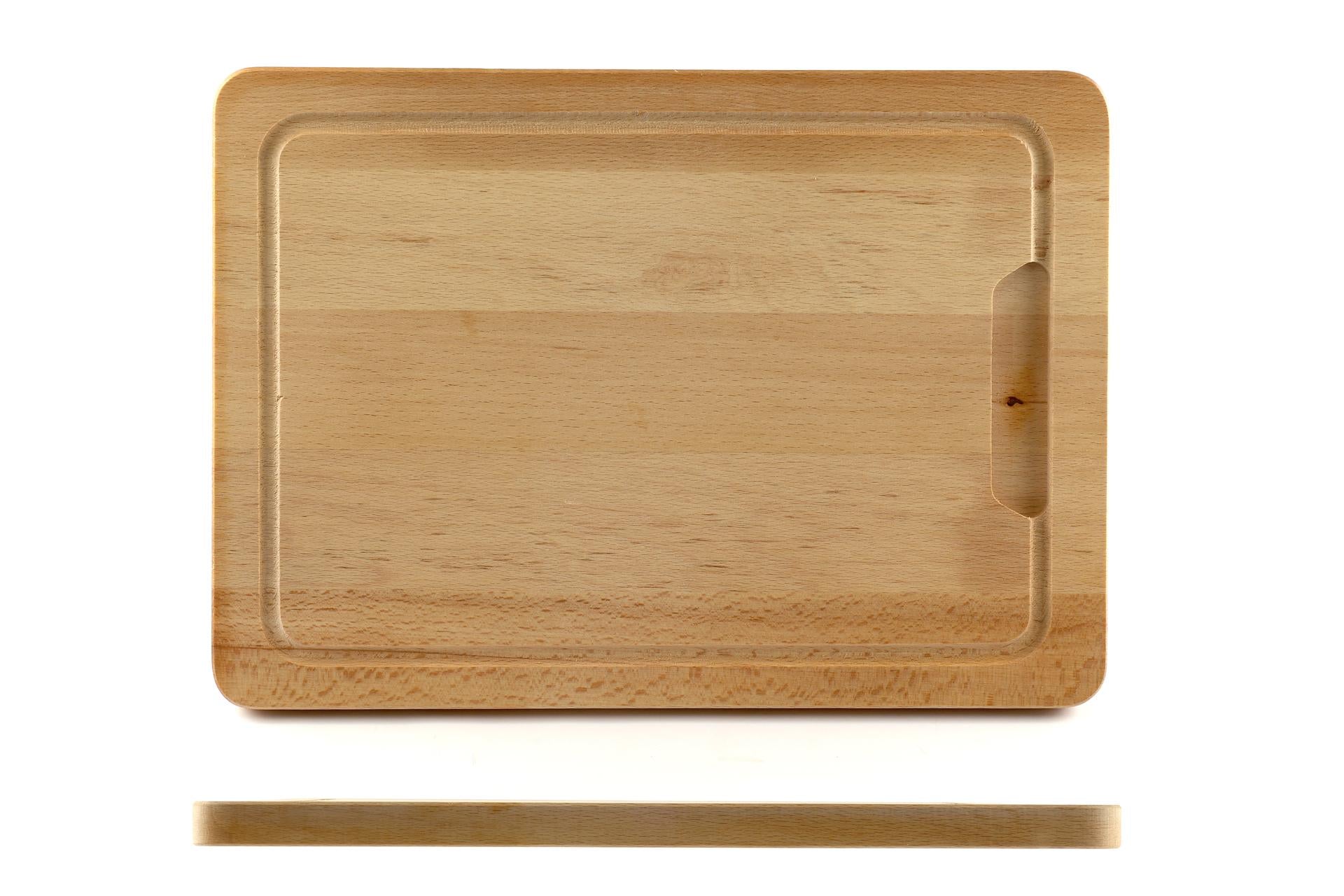 Kesper Faggio Tagliere Rettangolare H.2 cm - 40 x 28 cm In Legno di Faggio Con Scanalatura 1