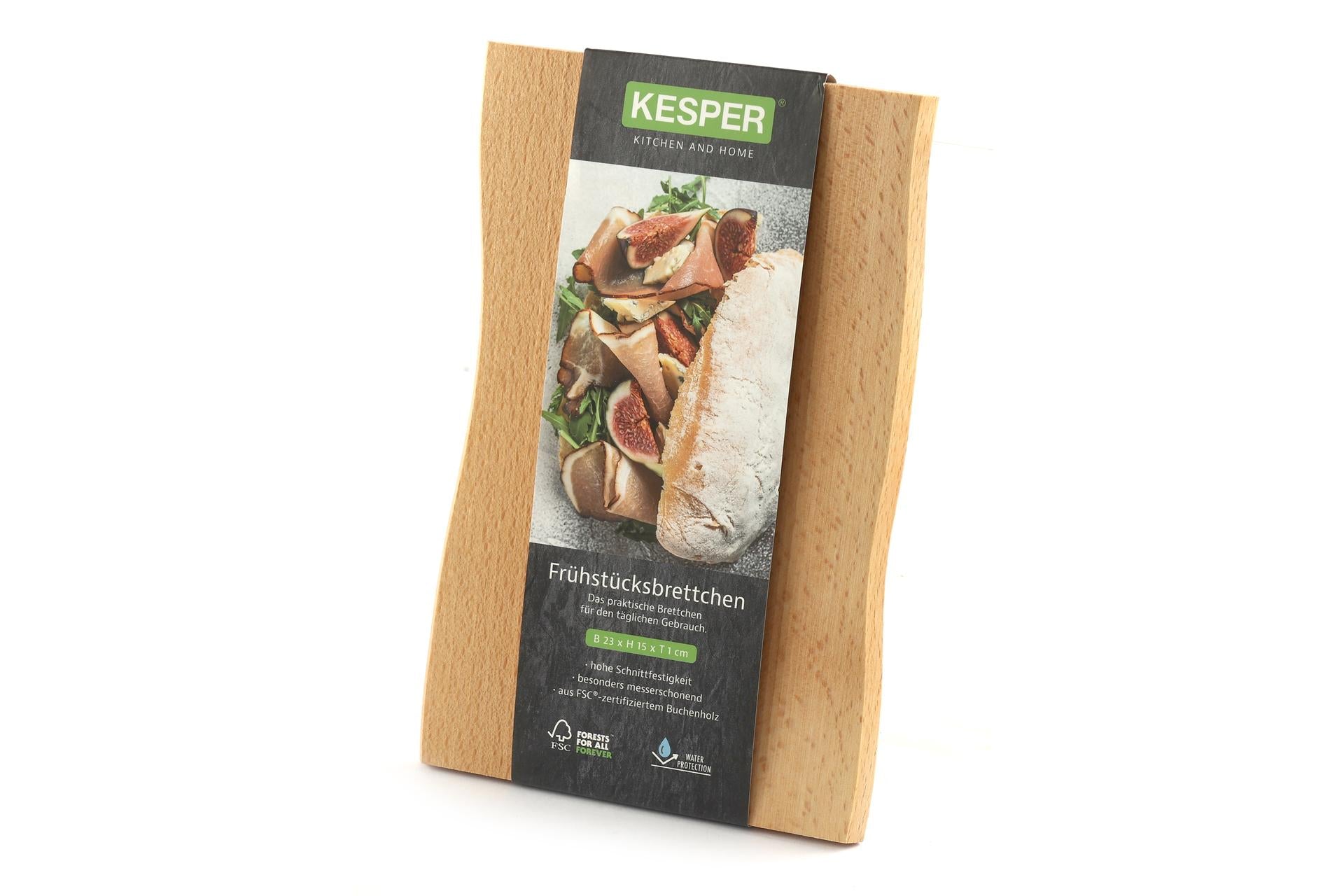 Kesper Faggio Rustic Tagliere Sagomato H.1 cm - 23 x 15 cm In Legno di Faggio Certificato FSC 4