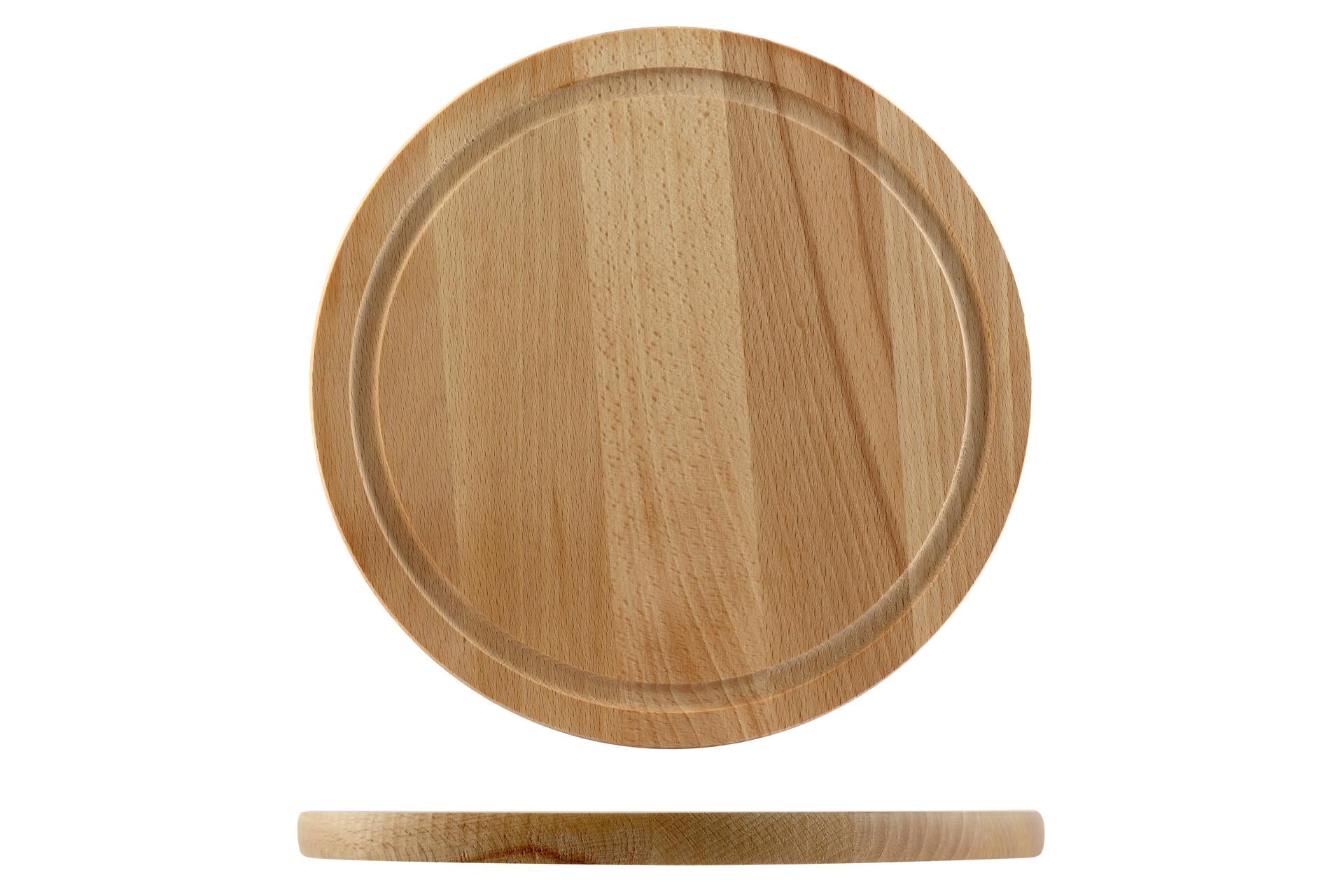 Kesper Faggio Tagliere Rotondo Ø25 cm - H.1.5 cm In Legno di Faggio Con Scanalatura 1