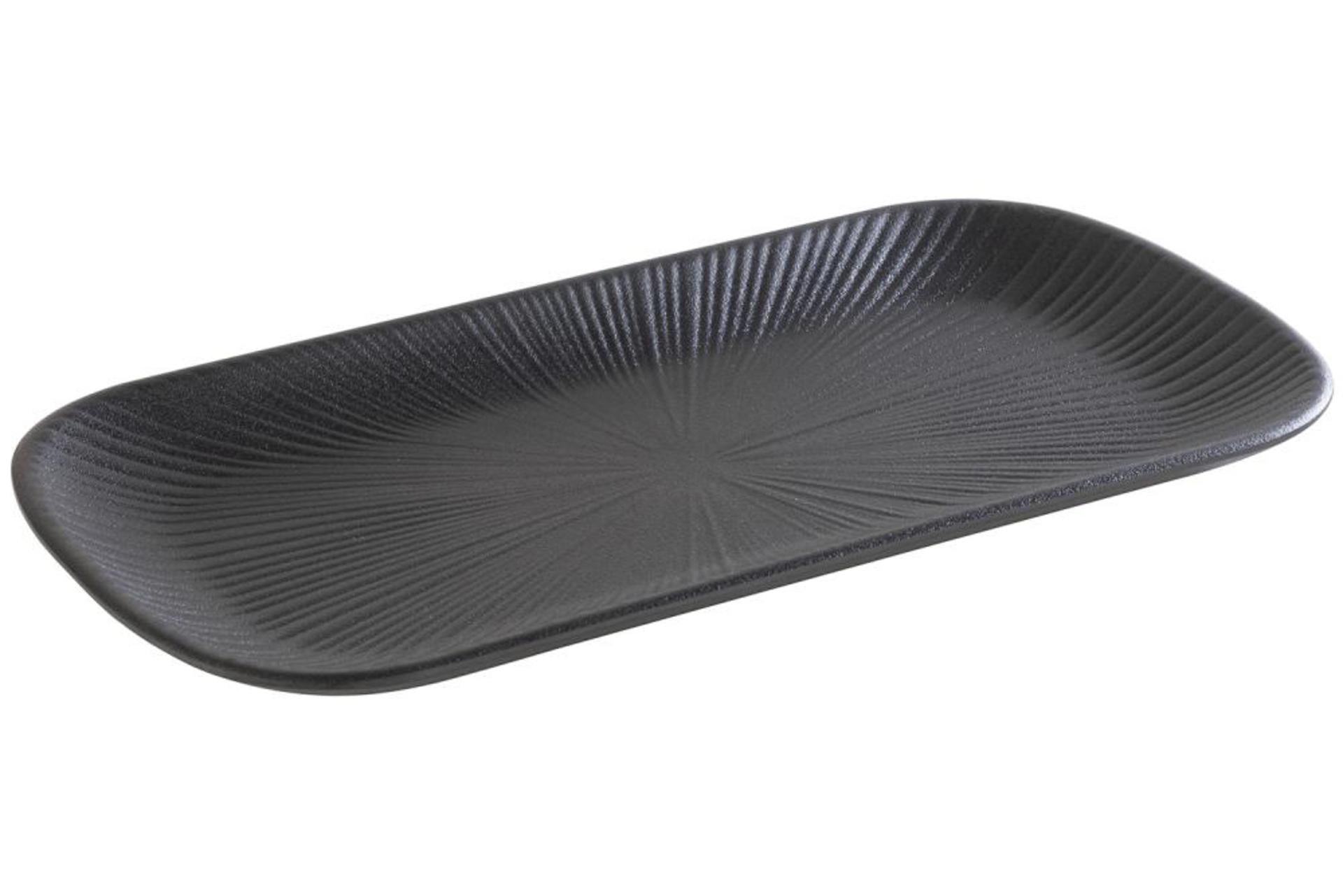 APS Vassoio Rettangolare GN 1/3 - 32,5 x 17,6 cm H.2,5 cm In Melamina Nera