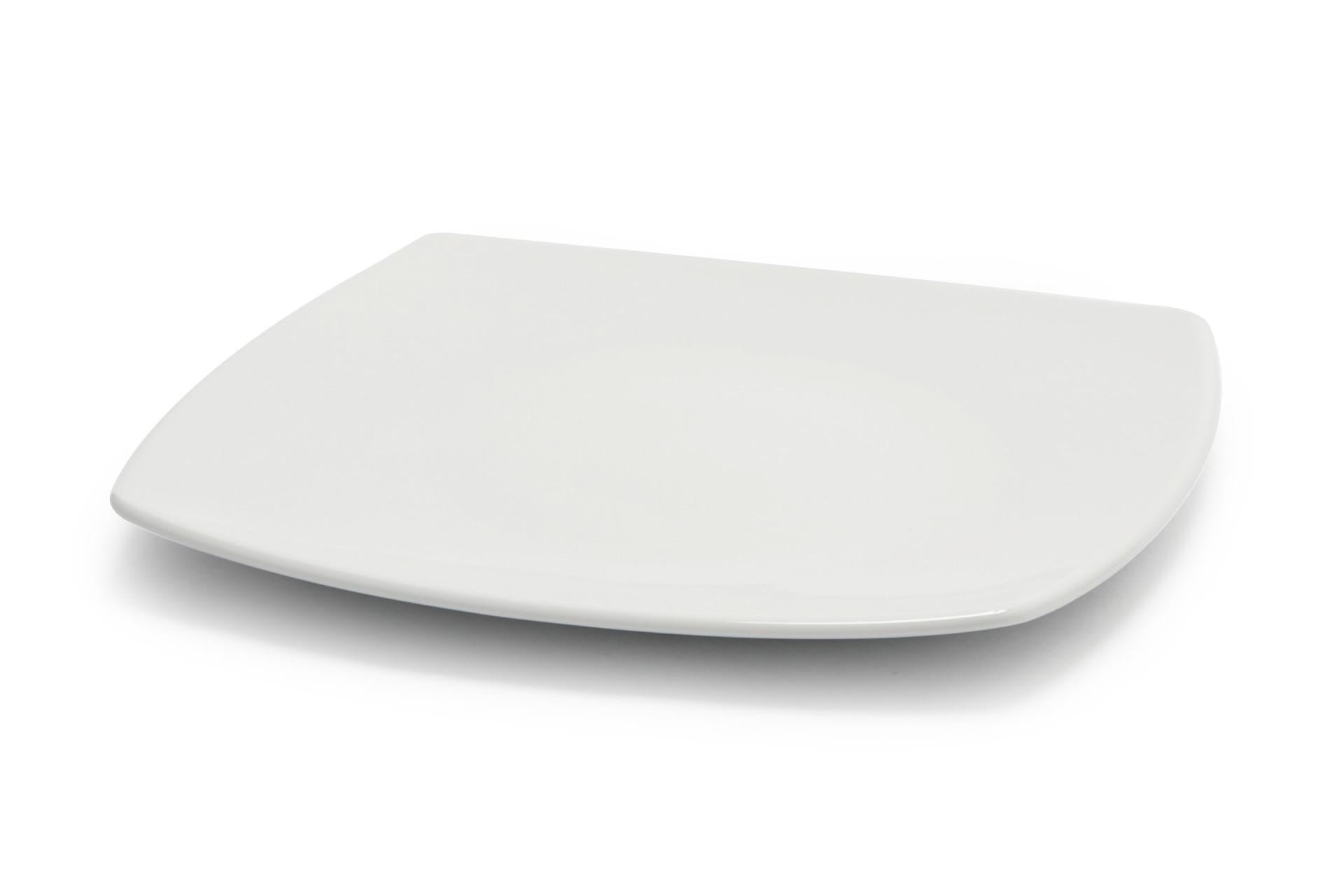 Lubiana Cancun Piatto Piano Quadrato Ø16 cm In Porcellana Bianca - Set 12 Pz