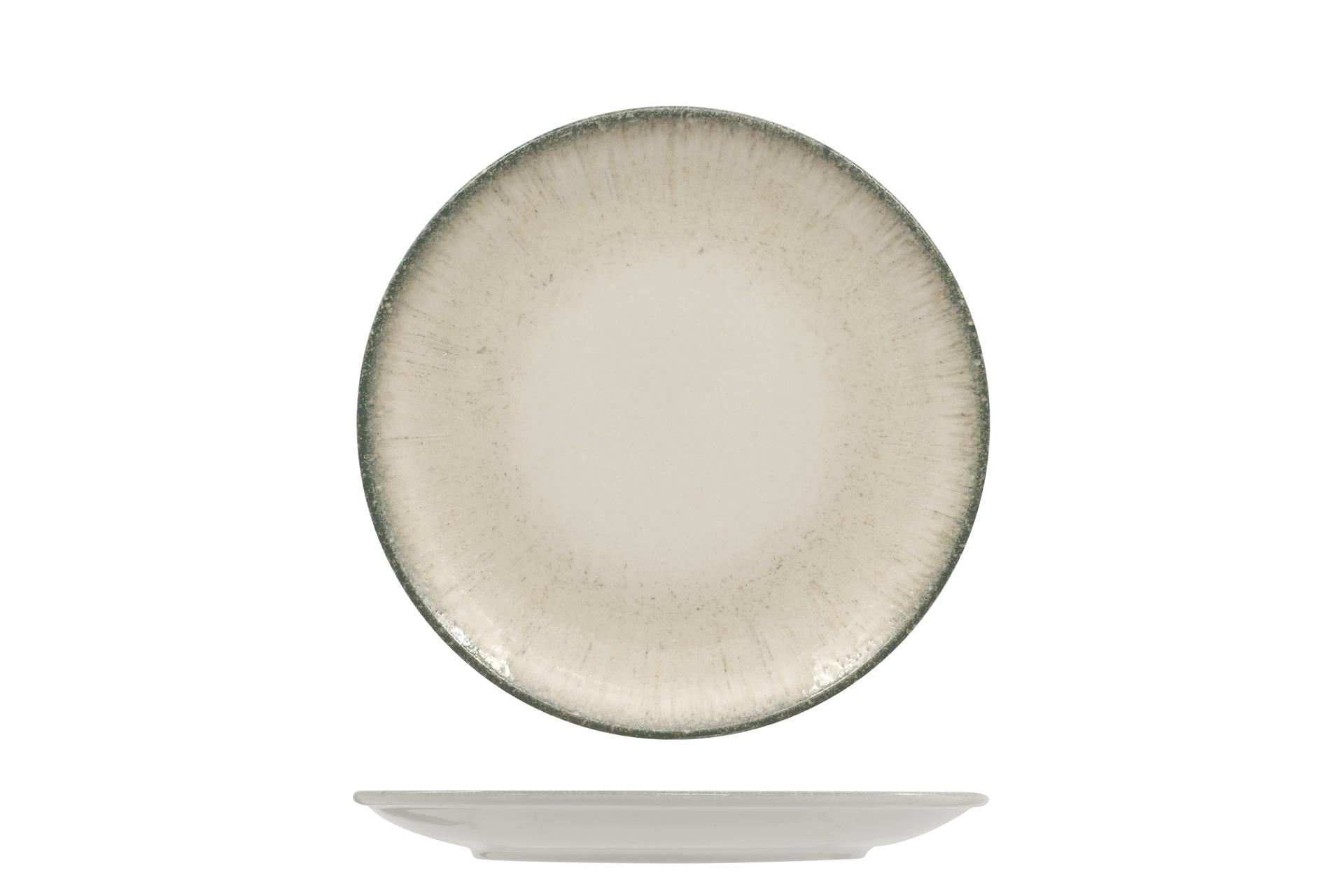 Ariane Fine Porcelain Grey Iris Vital Coupe Piatto Piano Ø18 cm - Collezione Ispirata alla Mitologia Greca