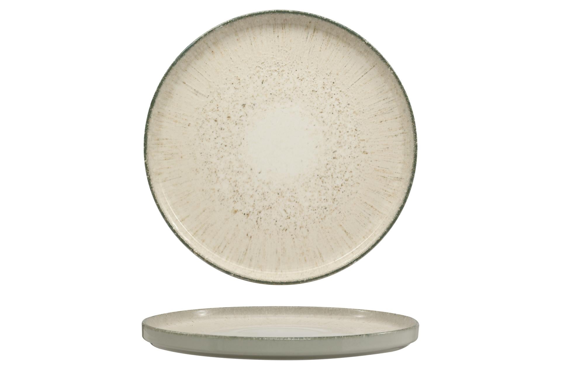 Ariane Fine Porcelain Grey Iris Selas Piatto Nordic Ø27 cm - Collezione Ispirata alla Mitologia Greca - Set 4 Pz