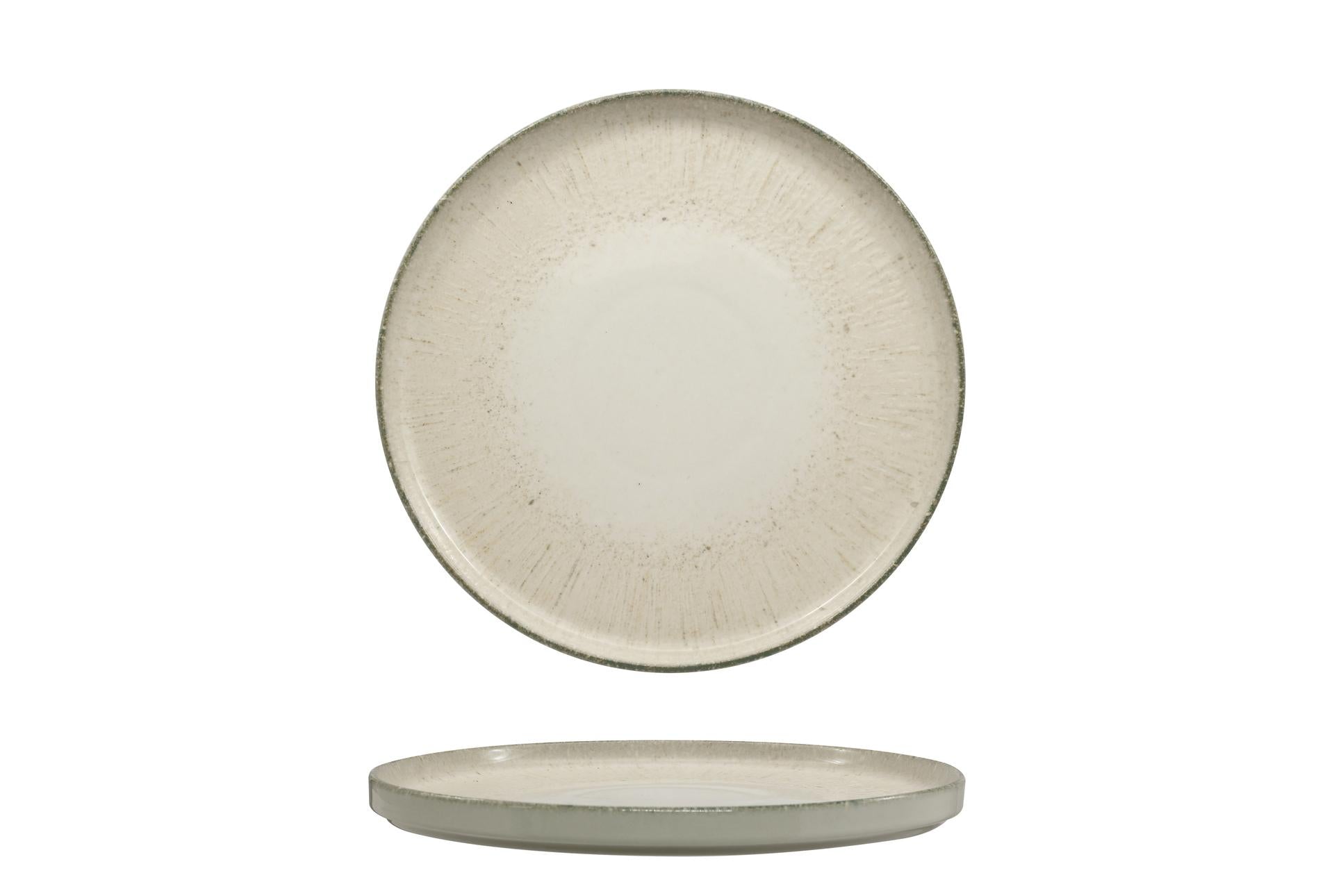 Ariane Fine Porcelain Grey Iris Selas Piatto Nordic Ø21 cm - Collezione Ispirata alla Mitologia Greca - Set 4 Pz