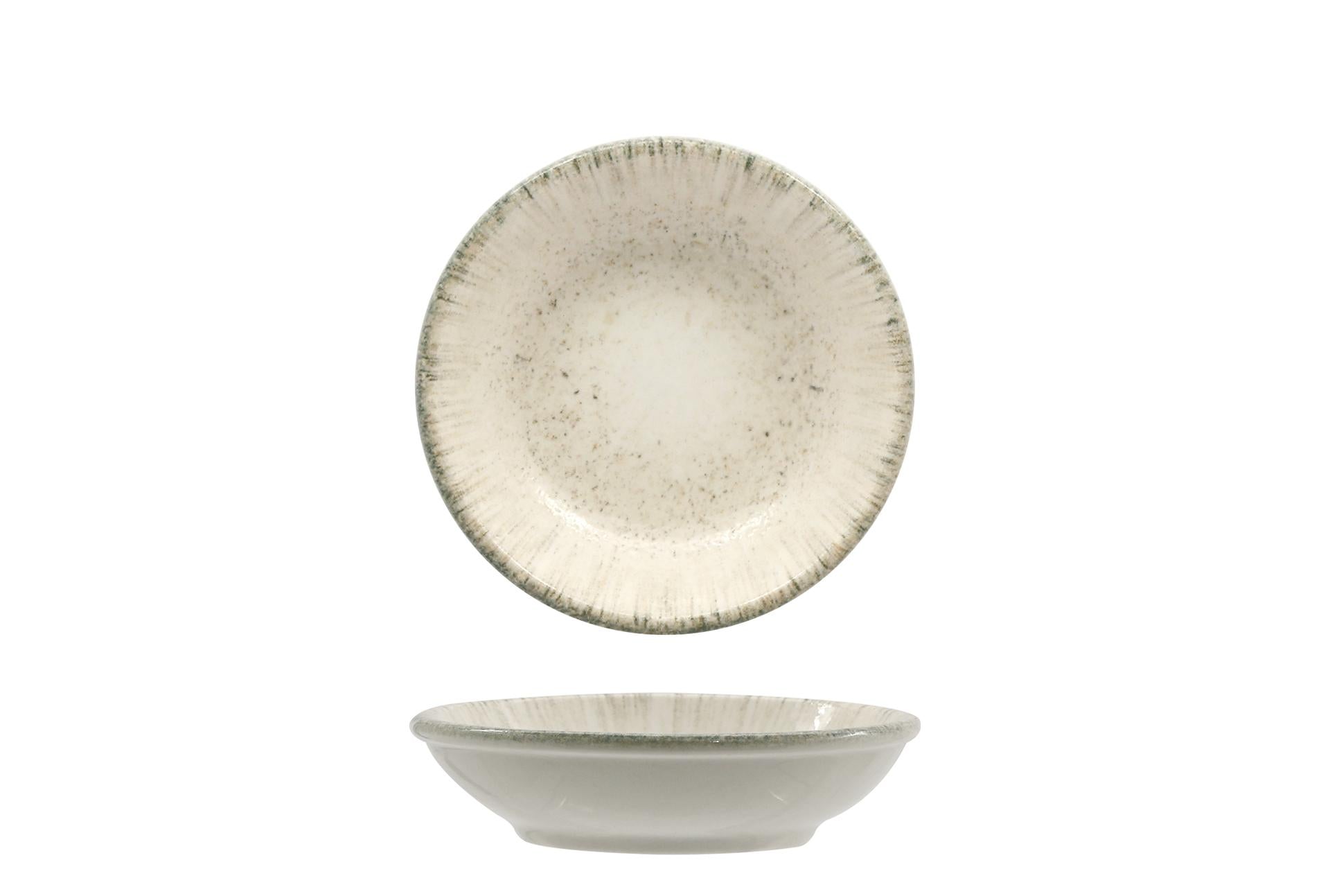 Ariane Fine Porcelain Grey Iris Coppetta Svasata Tonda Ø9.5 cm - H2.3 cm In Porcellana - Set 18 Pz