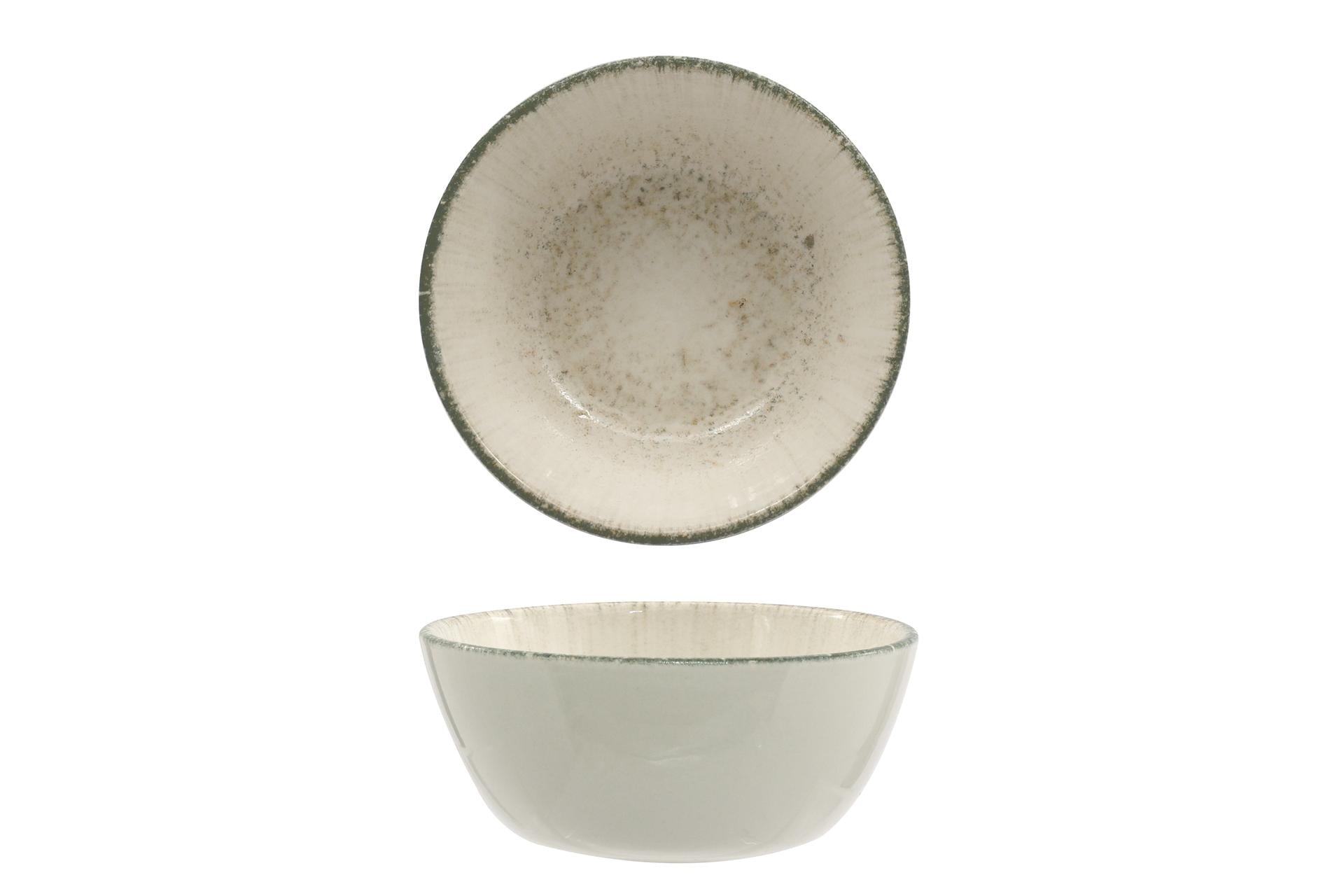 Ariane Fine Porcelain Coppetta Grey Iris Titanium Ø12 cm - Collezione Ispirata alla Mitologia Greca - Set 12 Pz