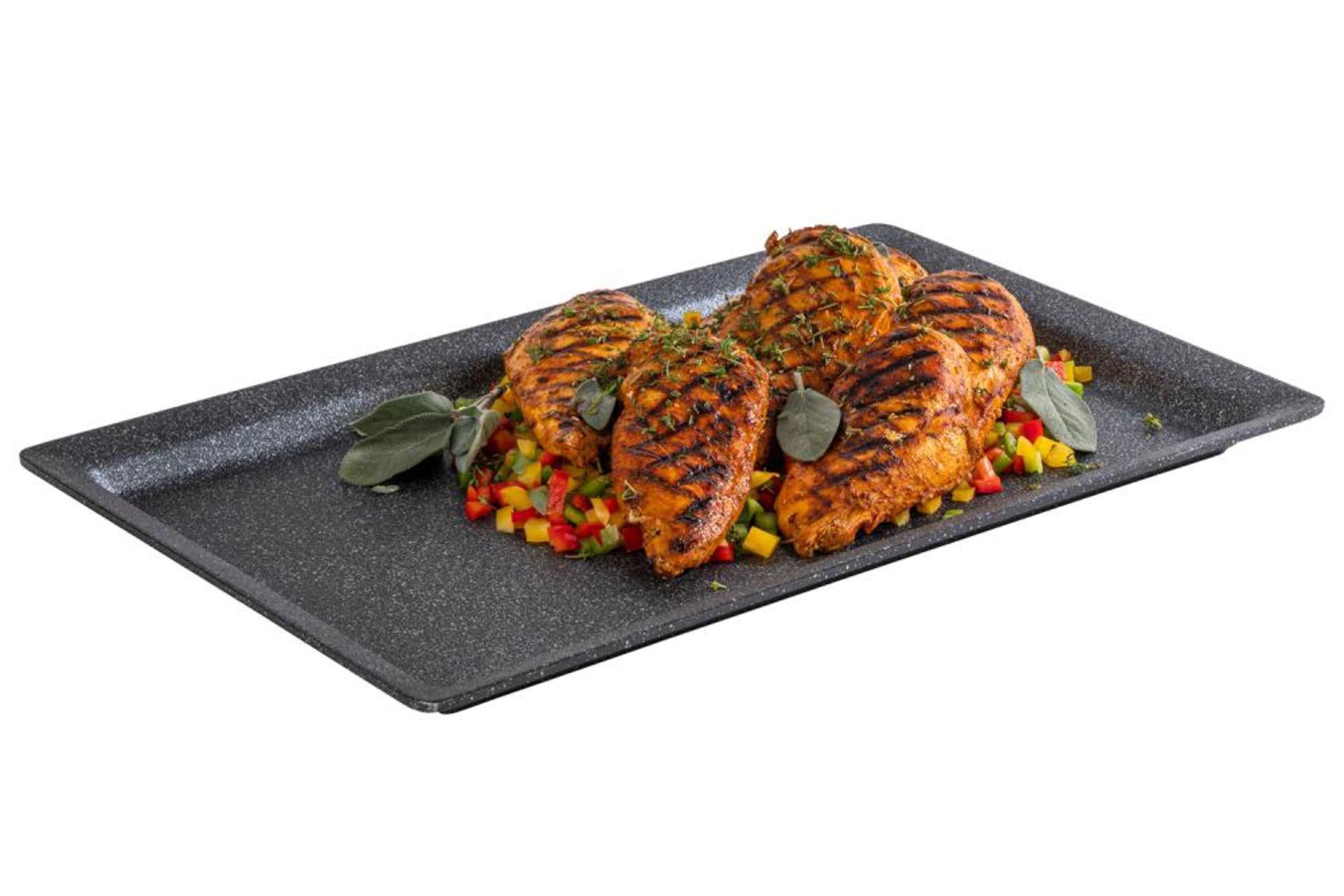 APS Frostfire Vassoio Gastronorm 1.1 cm - 53 x 32.2 x H.3 cm In Alluminio Color Cemento 3