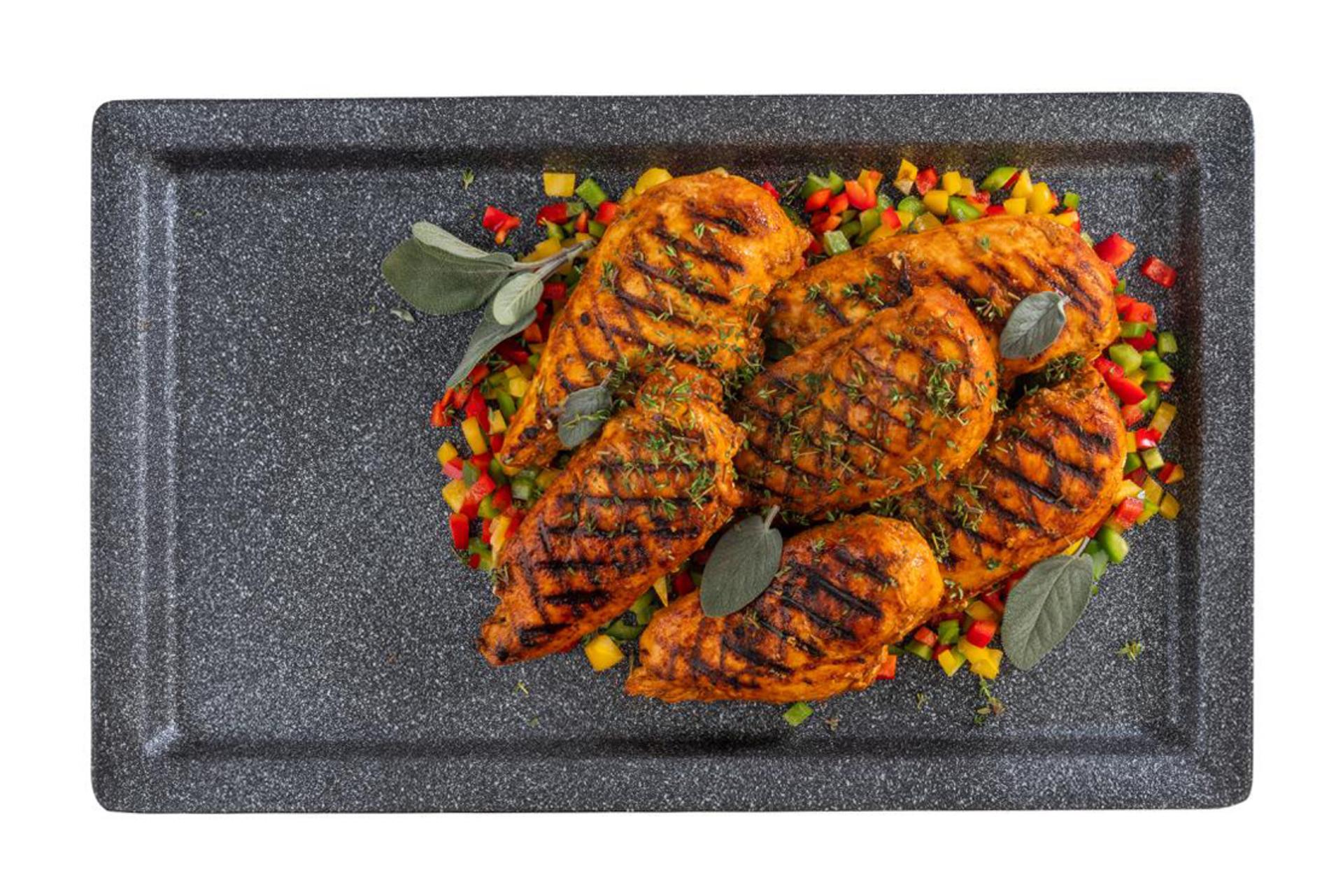 APS Frostfire Vassoio Gastronorm 1.1 cm - 53 x 32.2 x H.3 cm In Alluminio Color Cemento 5