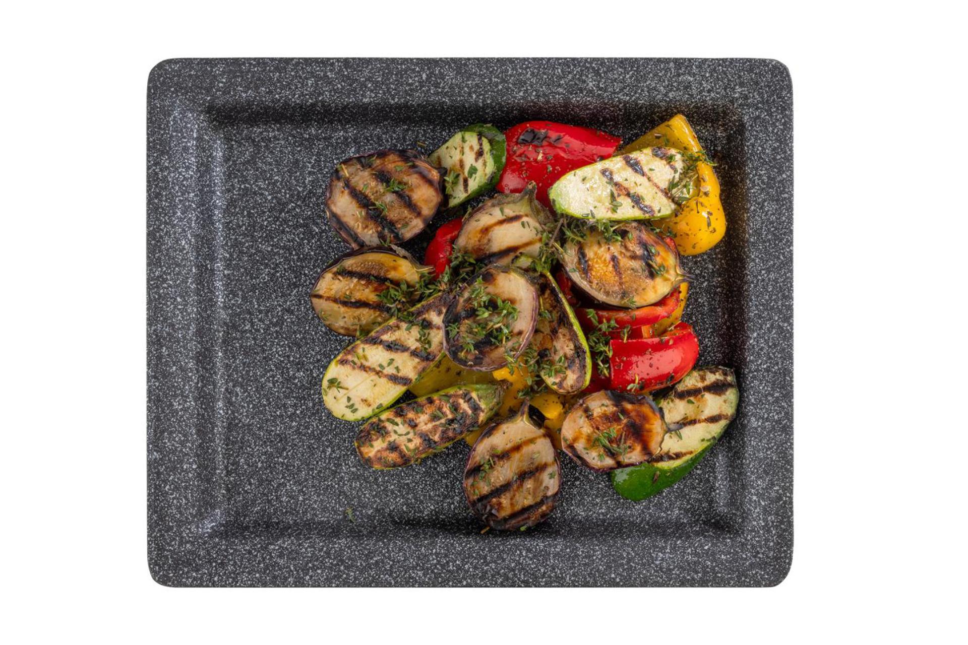 APS Frostfire Vassoio Gastronorm H.3 cm - 32.5 x 26.5 cm In Alluminio Pressofuso Color Cemento 4