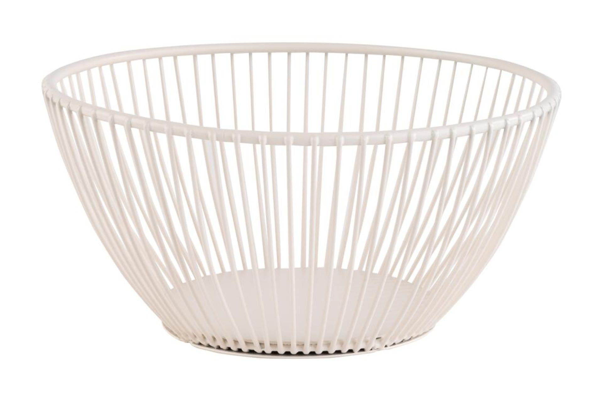 APS Svart Cestino Metal Bianco Crema Ø17.5 cm - H.8 cm In Metallo