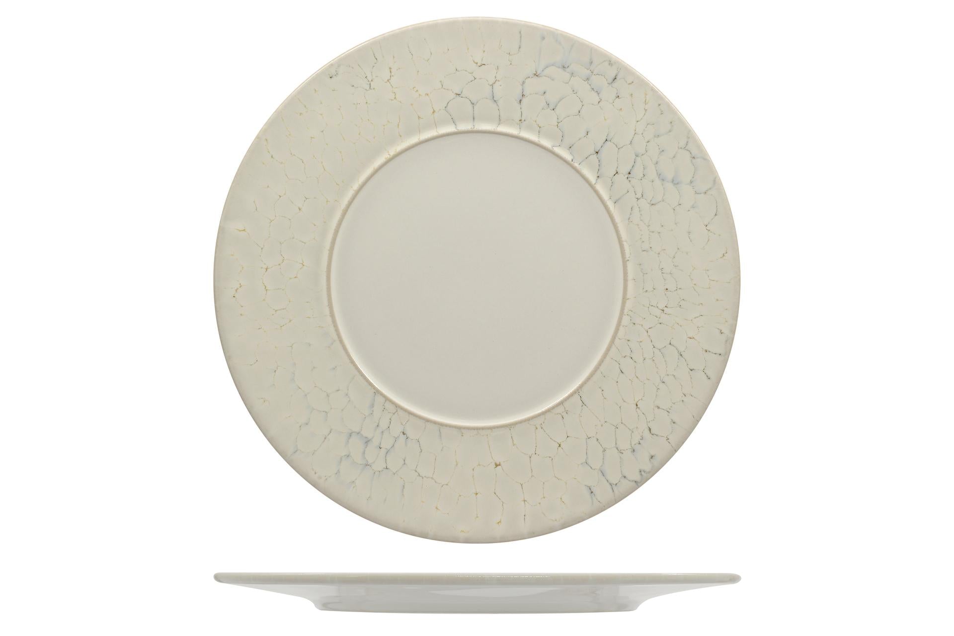 Mesa Ceramics Luz Piatto Piano Con Falda Ø28.7 cm - Linea Unico In Gres Porcellanato - Set 6 Pz