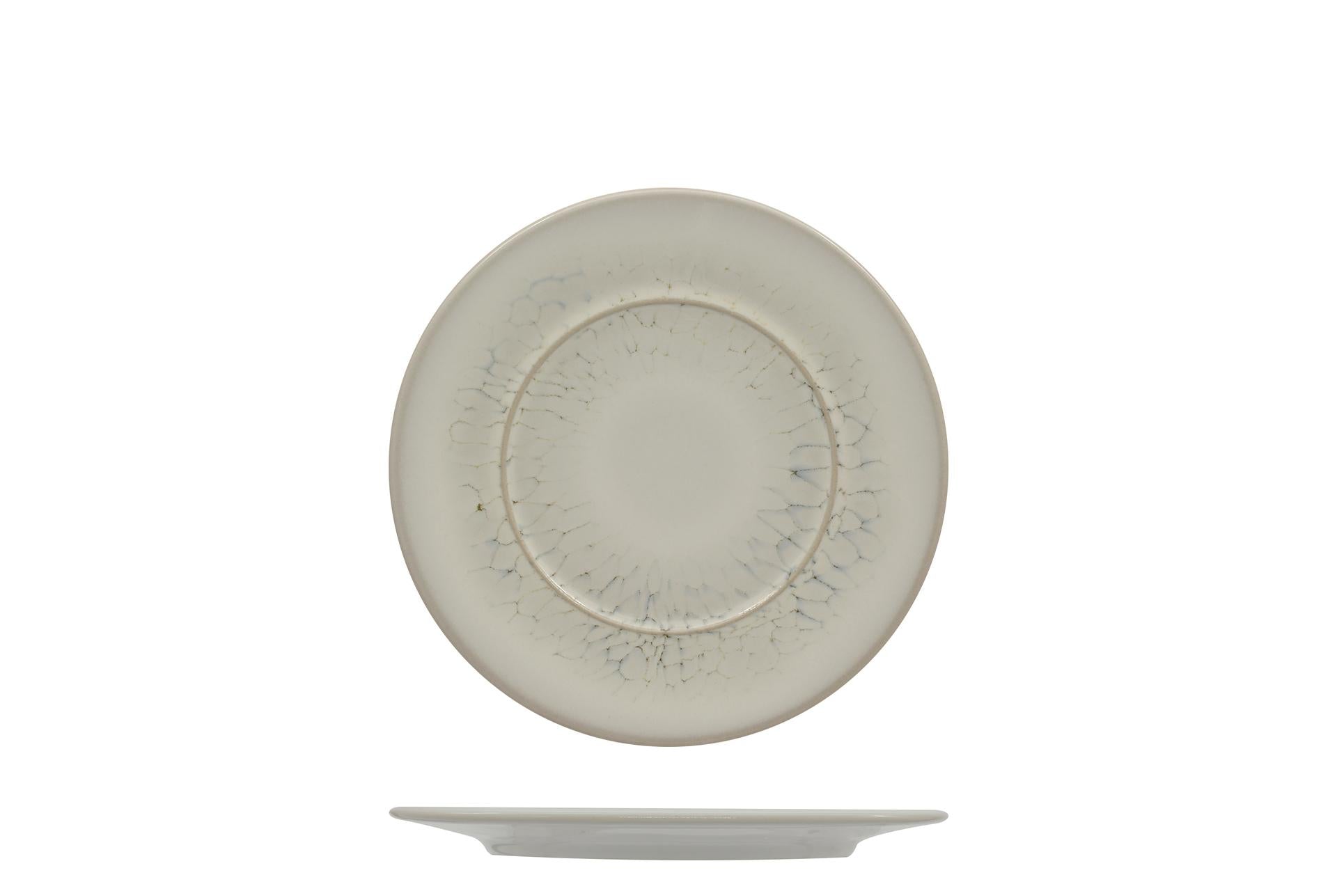 Mesa Ceramics Luz Piatto Piano Con Falda Ø17 cm - Linea Unico In Gres Porcellanato - Set 6 Pz