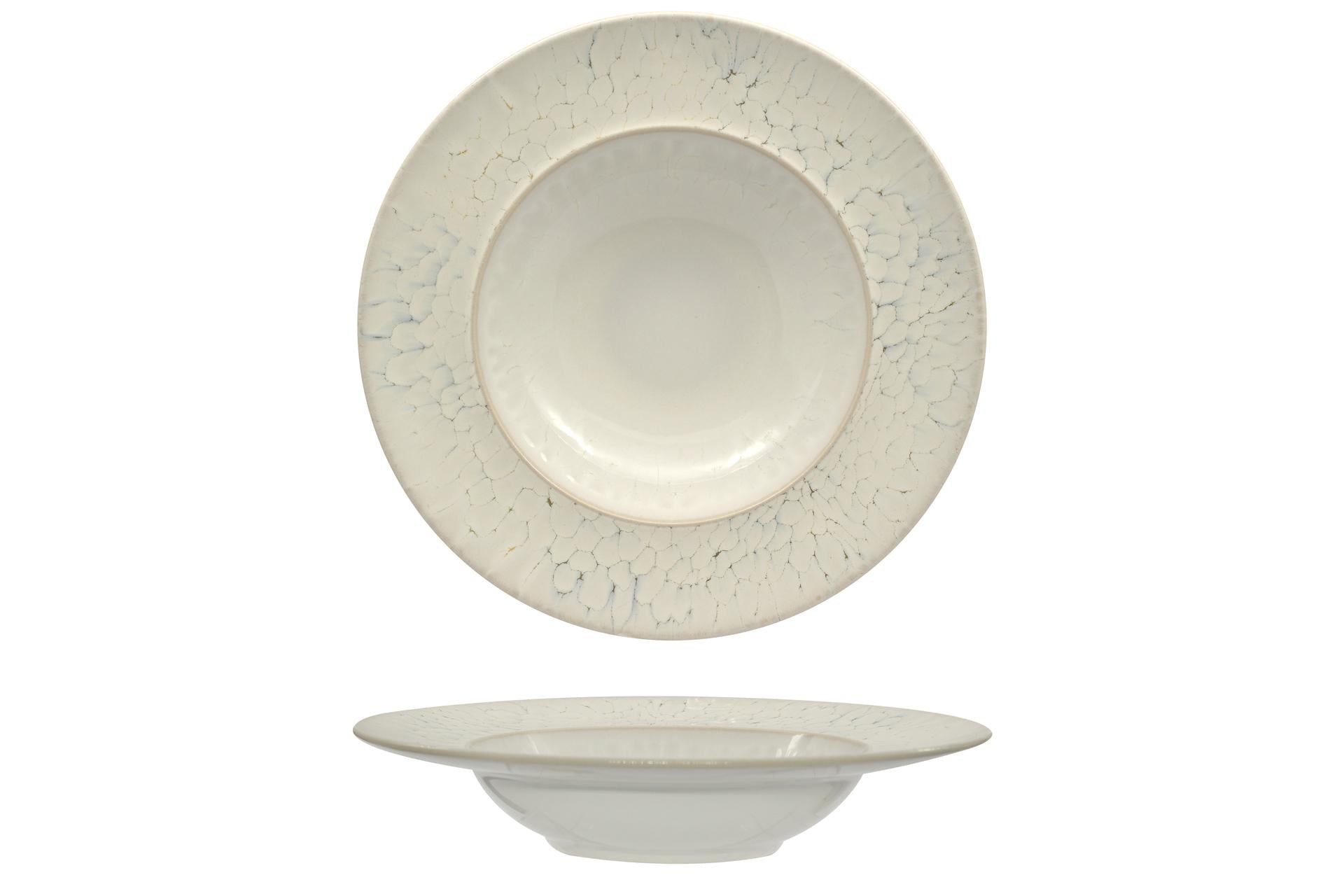 Mesa Ceramics Luz Piatto Pasta Bowl Ø27 cm - Interno Ø17 cm In Gres Porcellanato Collezione Unico - Set 4 Pz