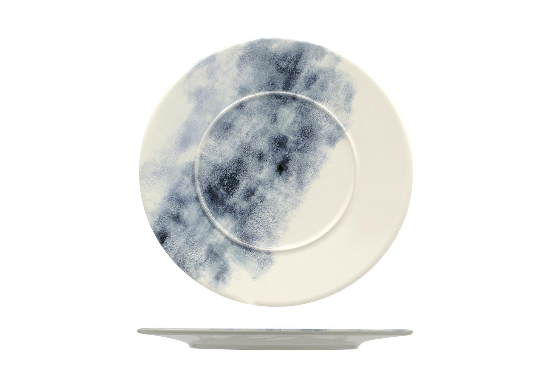 Mesa Ceramics Estoril Piatto Piano Con Falda Ø22 cm - In Gres Porcellanato Collezione Unico - Set 6 Pz