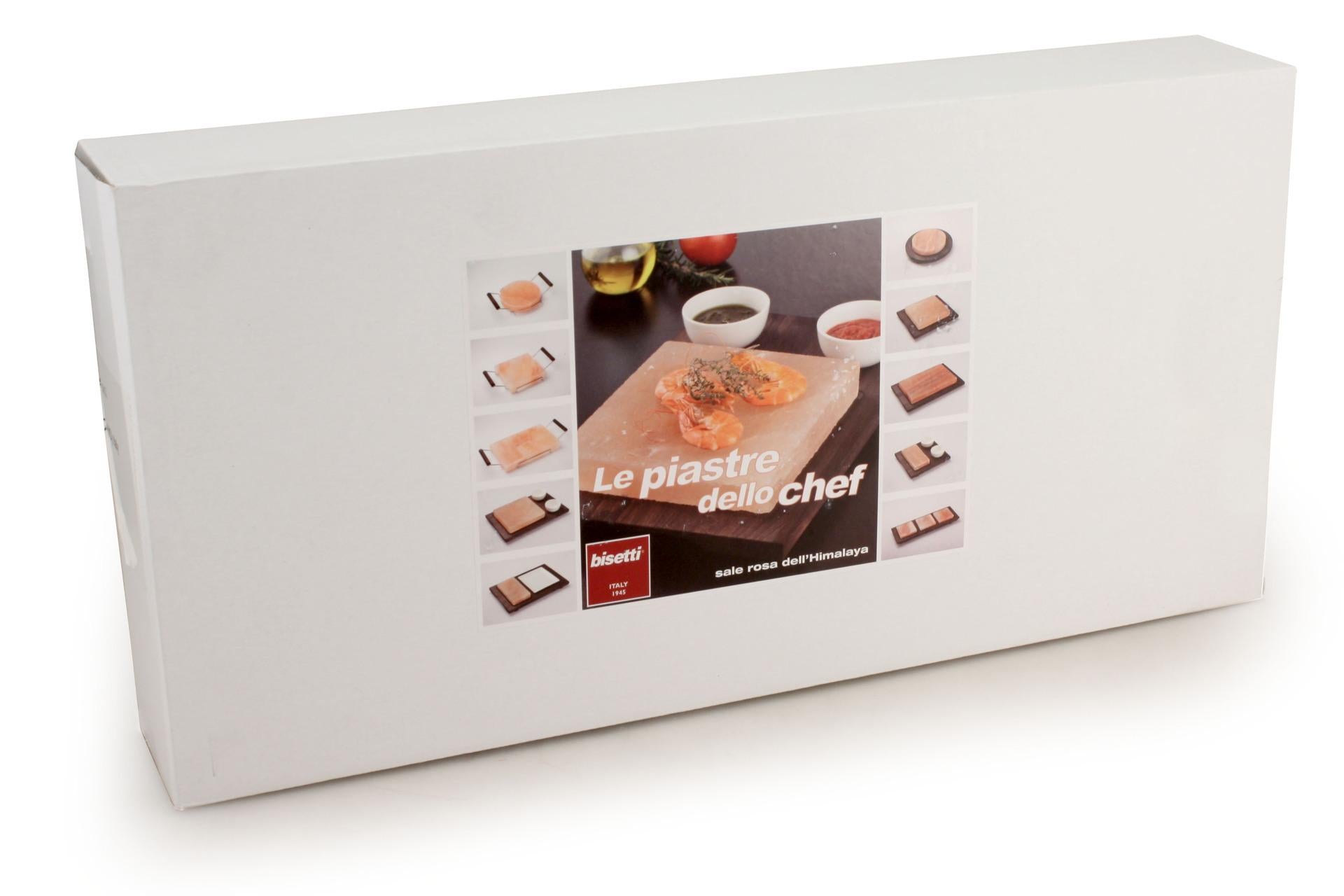 Bisetti Piastra di Sale Rosa Himalayano Rettangolare 20x30 cm Con Manico 33 mm 6