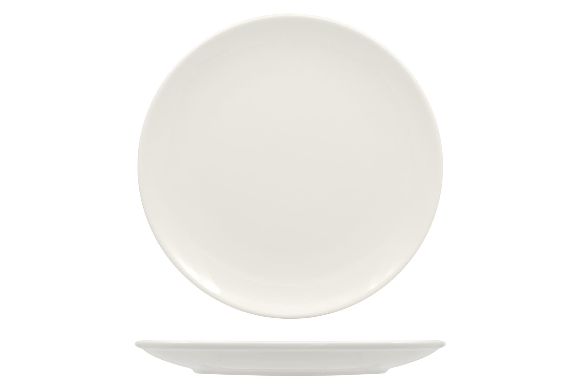 Ariane Fine Porcelain Vital Coupe Piatto Piano Ø31 cm In Allumina Con Bordo Doppio - Set 6 Pz