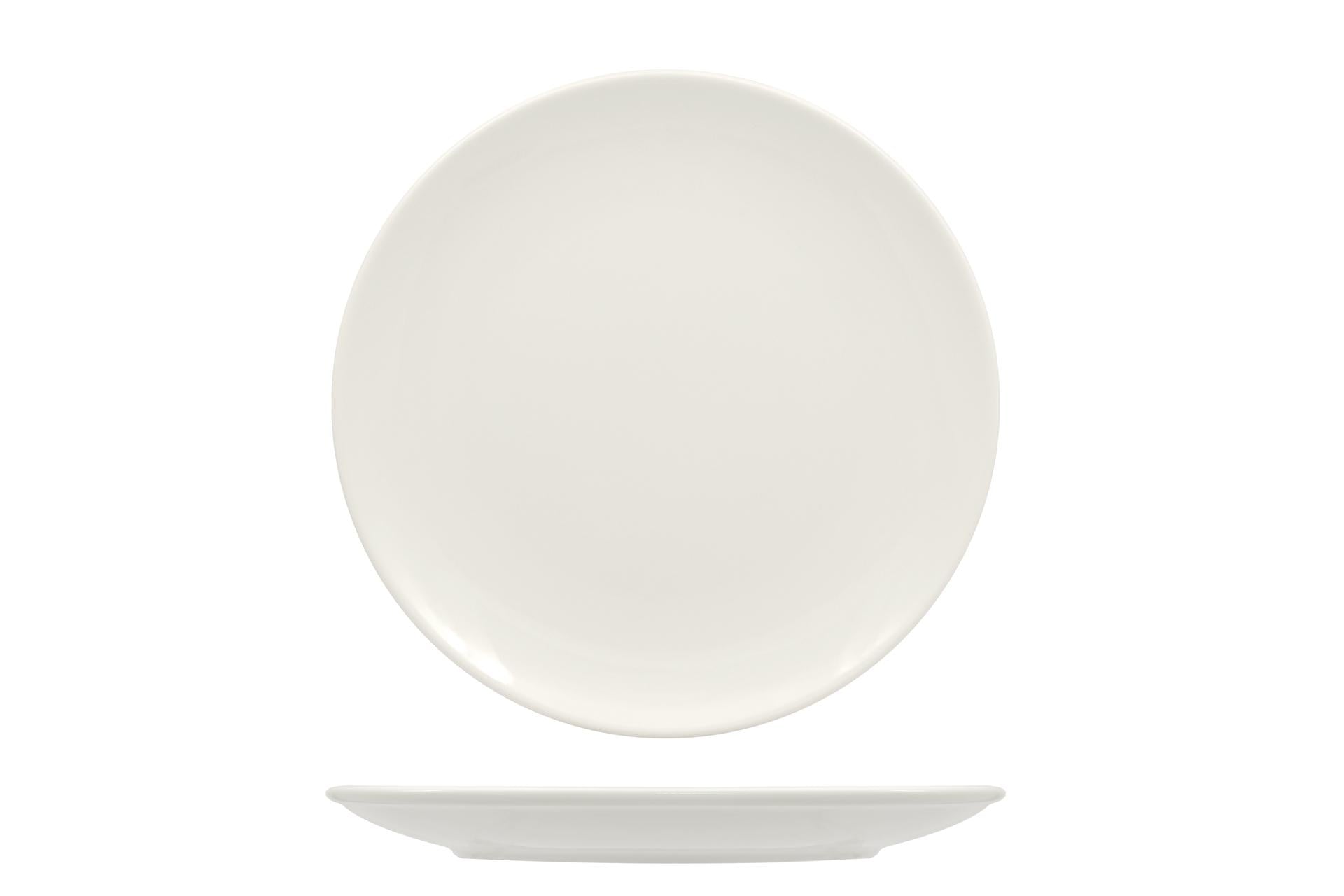 Ariane Fine Porcelain Vital Coupe Piatto Piano Ø29 cm In Allumina Con Bordo Doppio - Set 6 Pz