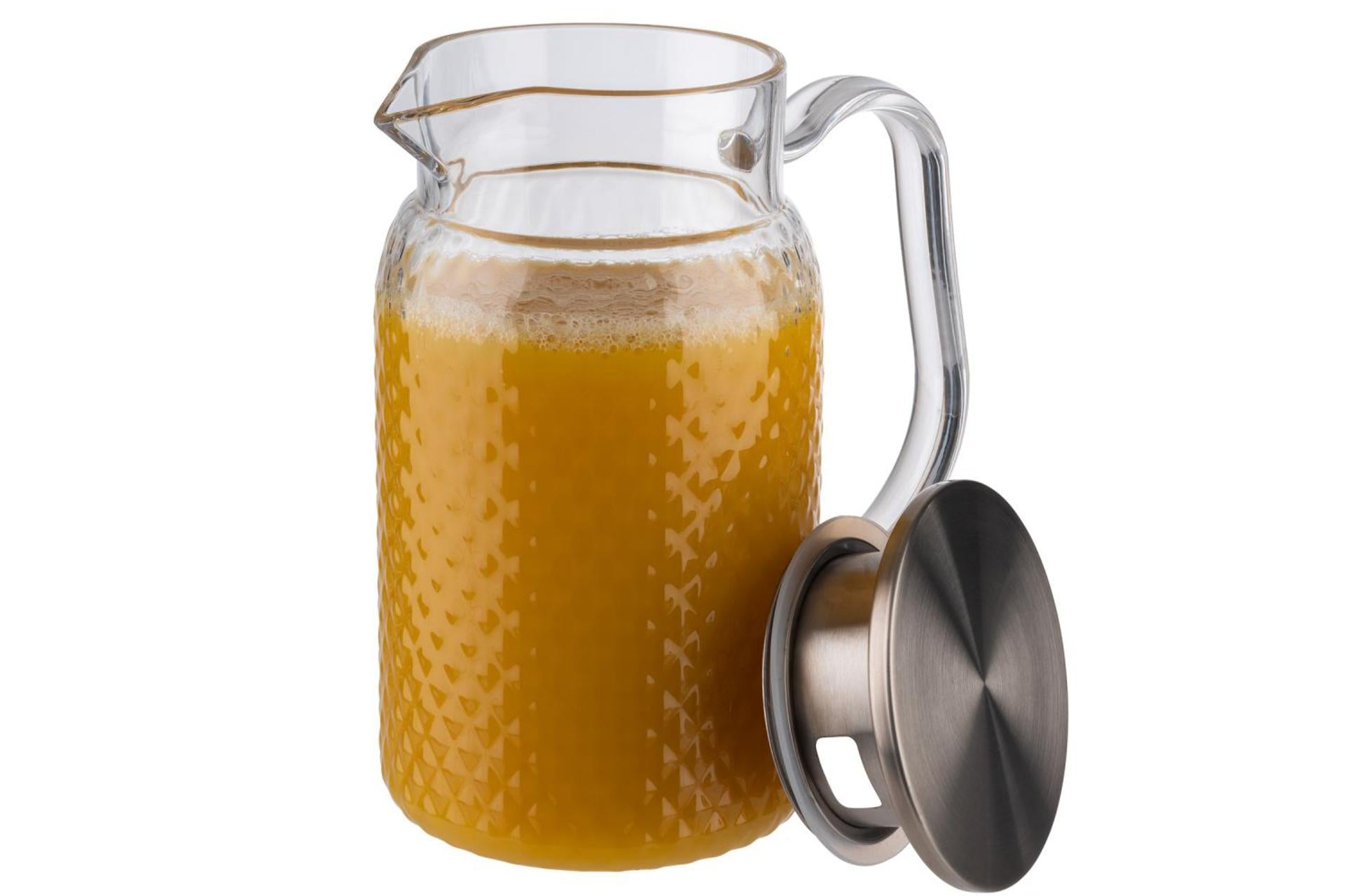 APS Caraffa per Succhi 1L - Ø10 cm H.19 cm In Policarbonato Con Coperchio In Acciaio Inox e Filtro Integrato 3