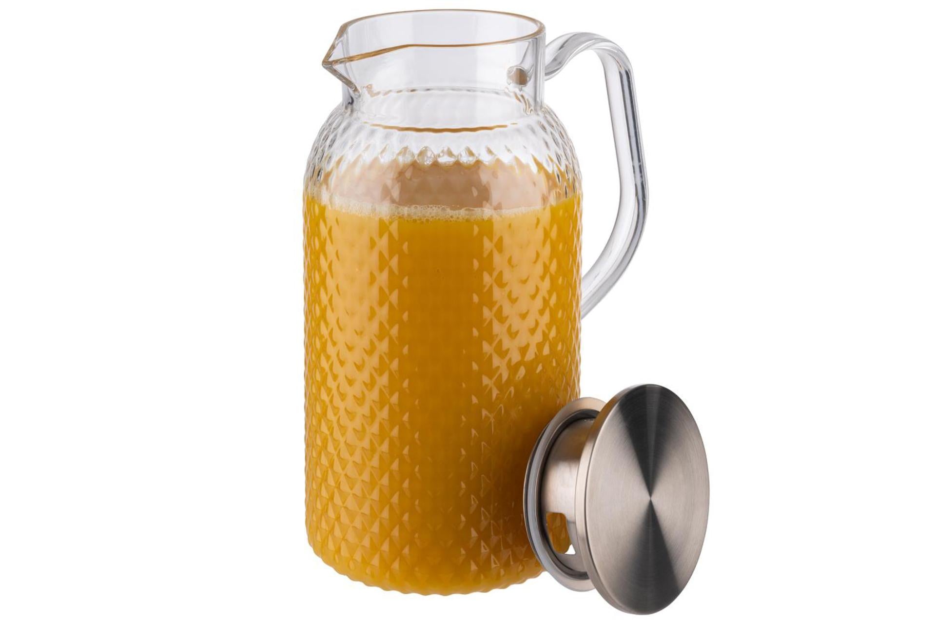 APS Caraffa per Succhi 1.8L - Ø11.5 cm H.24 cm In Policarbonato Con Coperchio In Acciaio Inox e Filtro Integrato 3