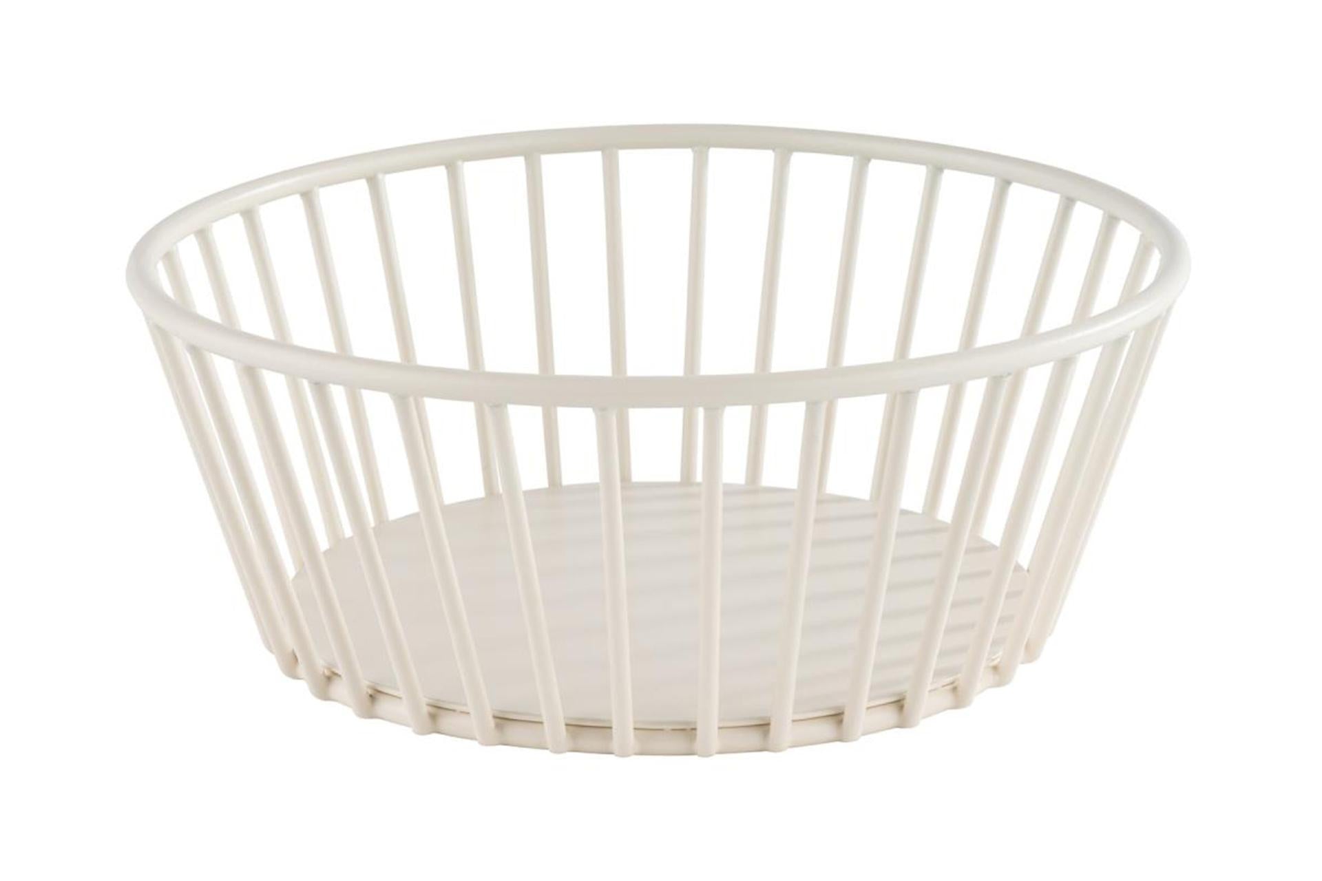 APS Urban Cestino Metallo Rotondo Ø17 cm - H.7 cm Bianco Impilabile